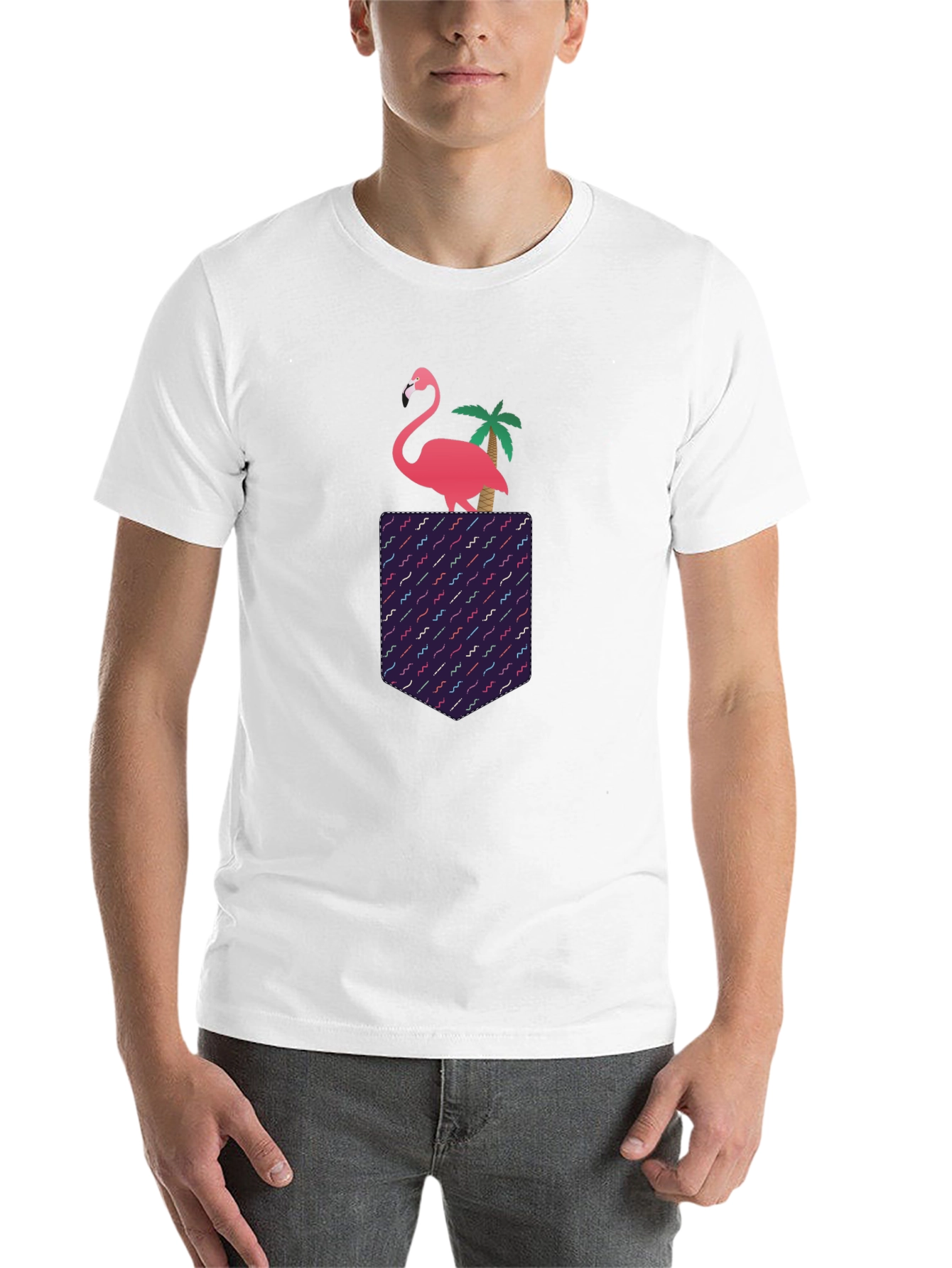 Black Flamingo Pocket T-Shirt view 14