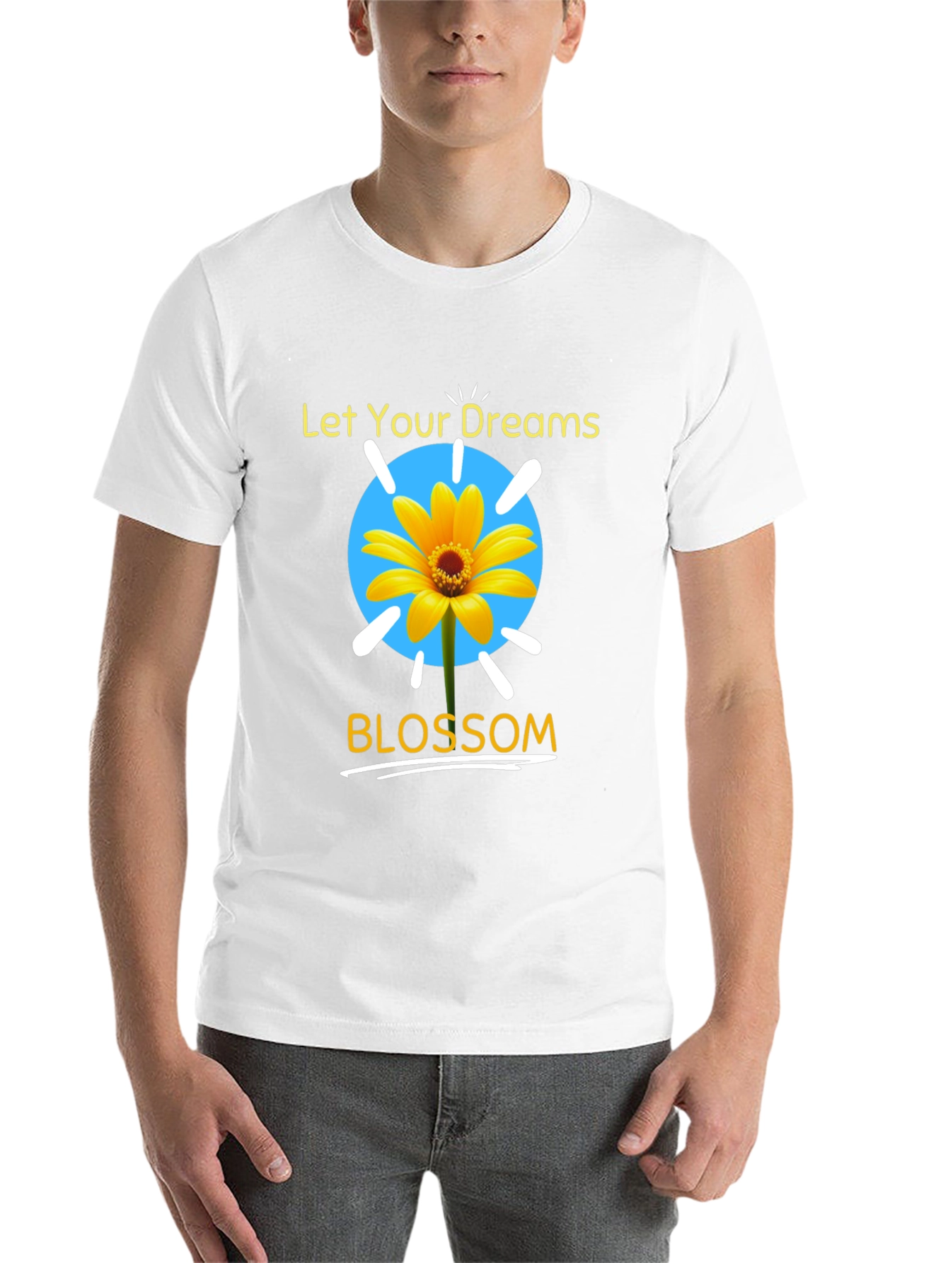 Black Dream Blossom Graphic Tee - Black Unisex T-Shirt view 14