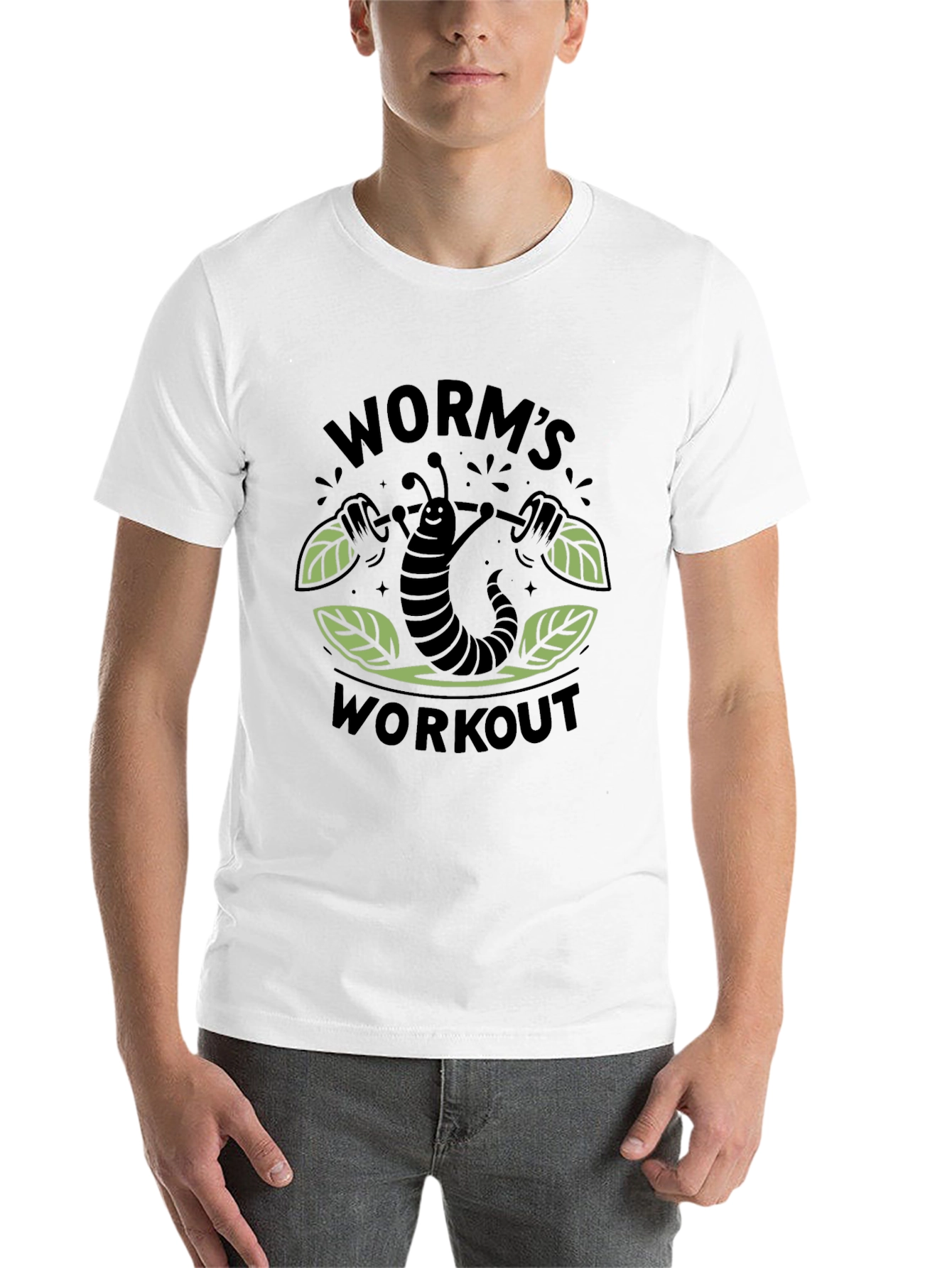 Black Worm's Workout T-Shirt - Black Cotton Tee view 14