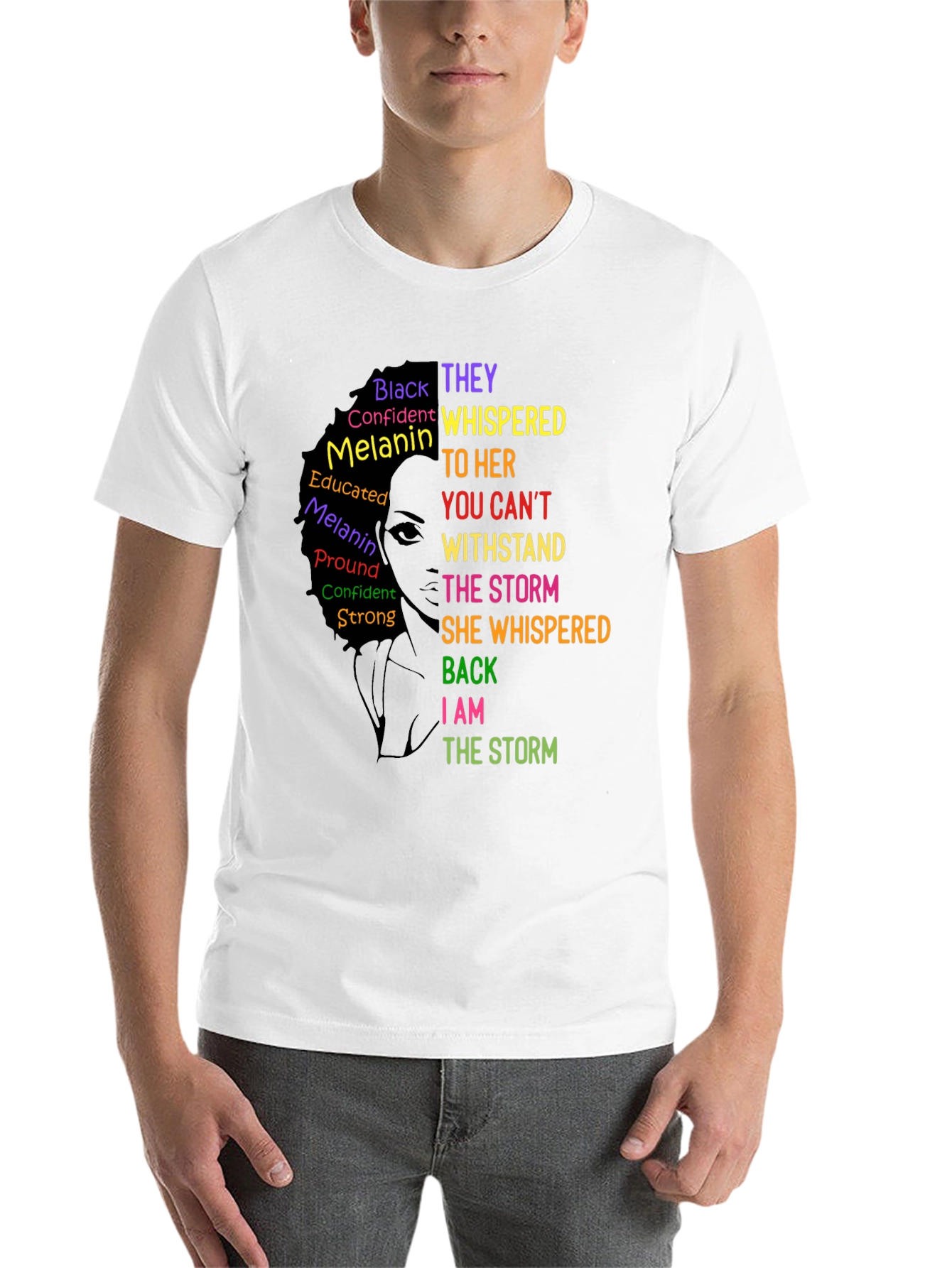 Black Empowered Woman T-Shirt: I Am The Storm Tee view 14