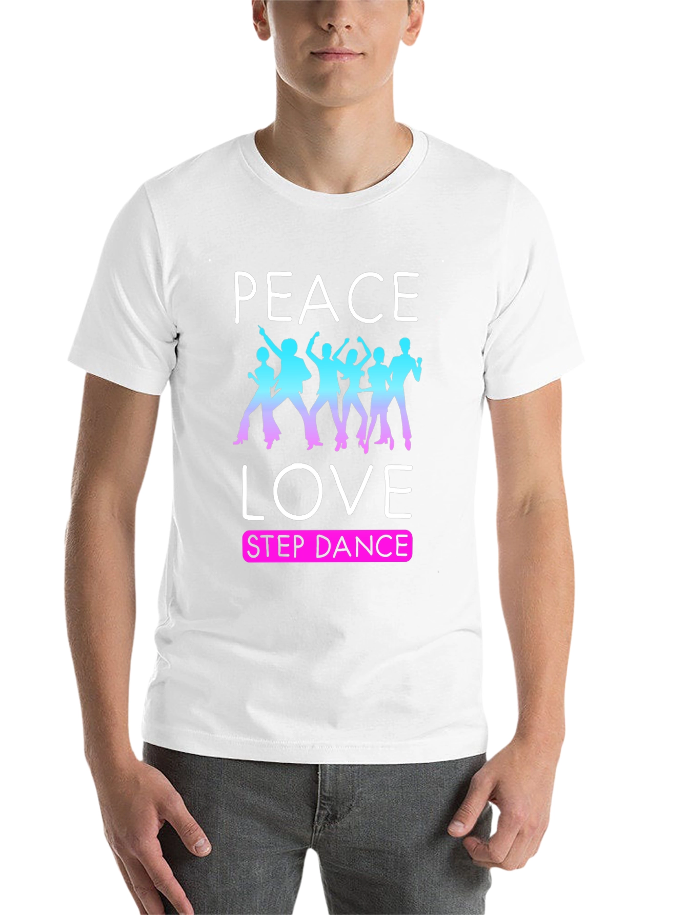 Black Peace Love Step Dance T-Shirt view 14