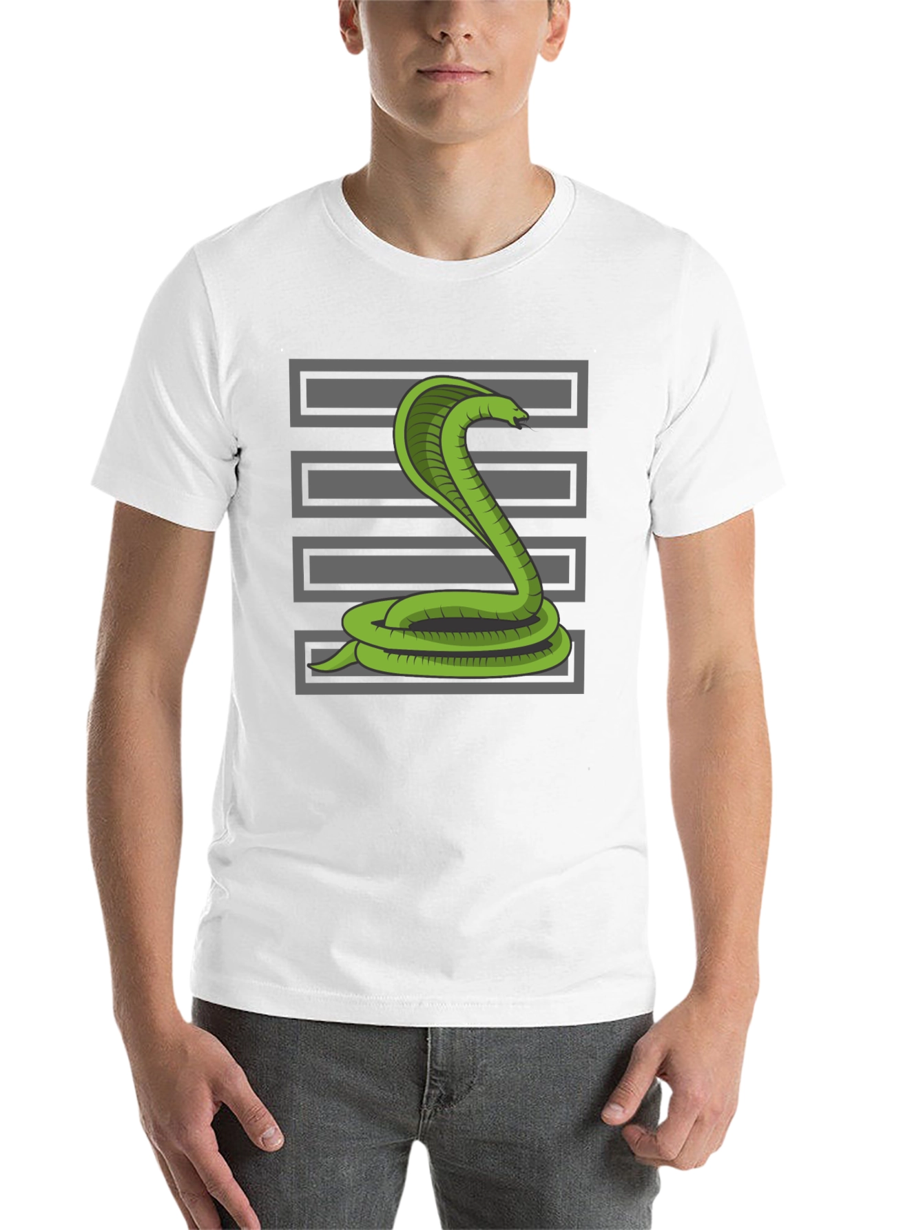 Black Cobra Snake T-Shirt - Graphic Tee for Men view 14