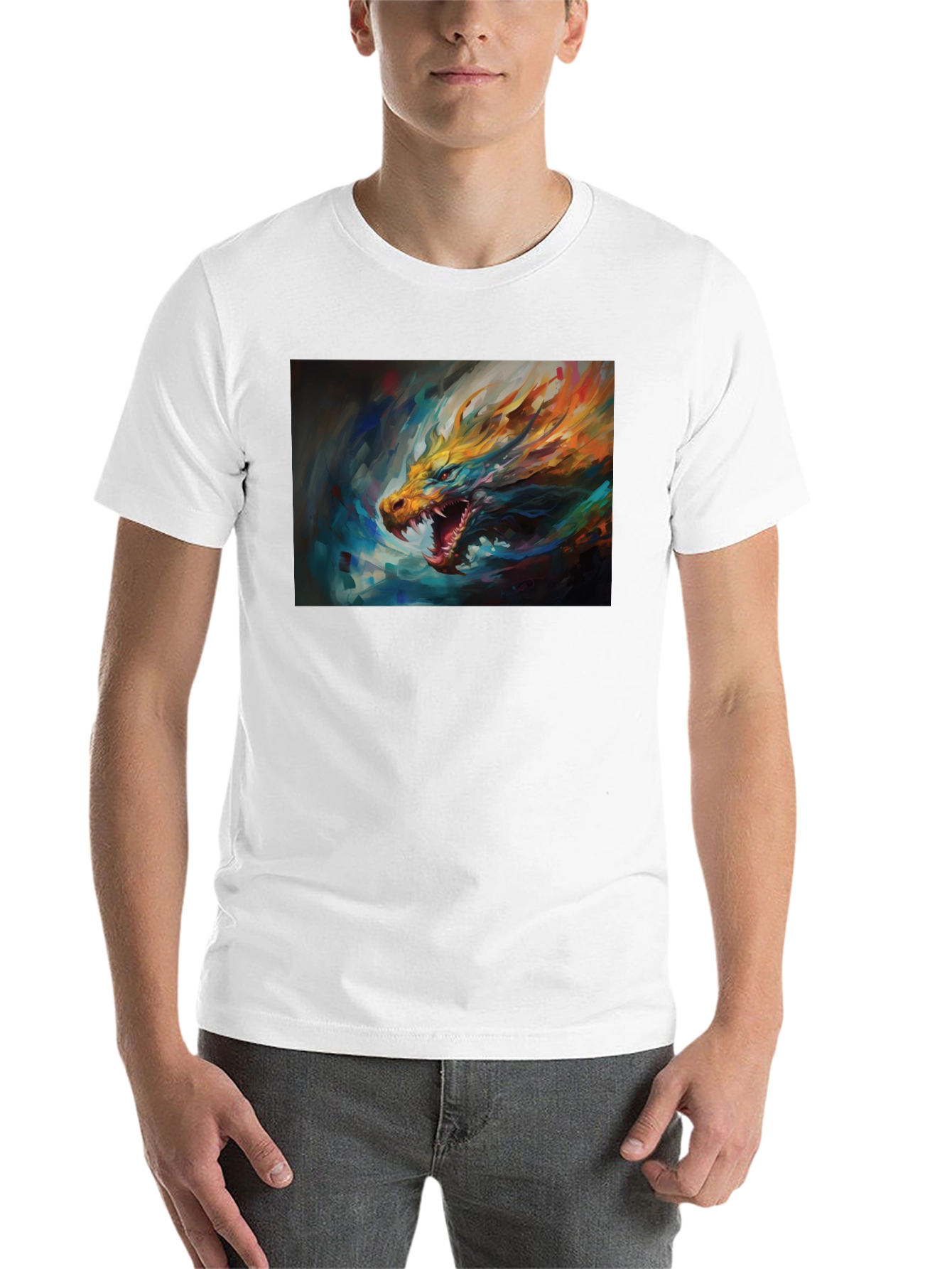 Black Dragon Graphic Tee - Men's Black Short Sleeve T-Shirt view 14