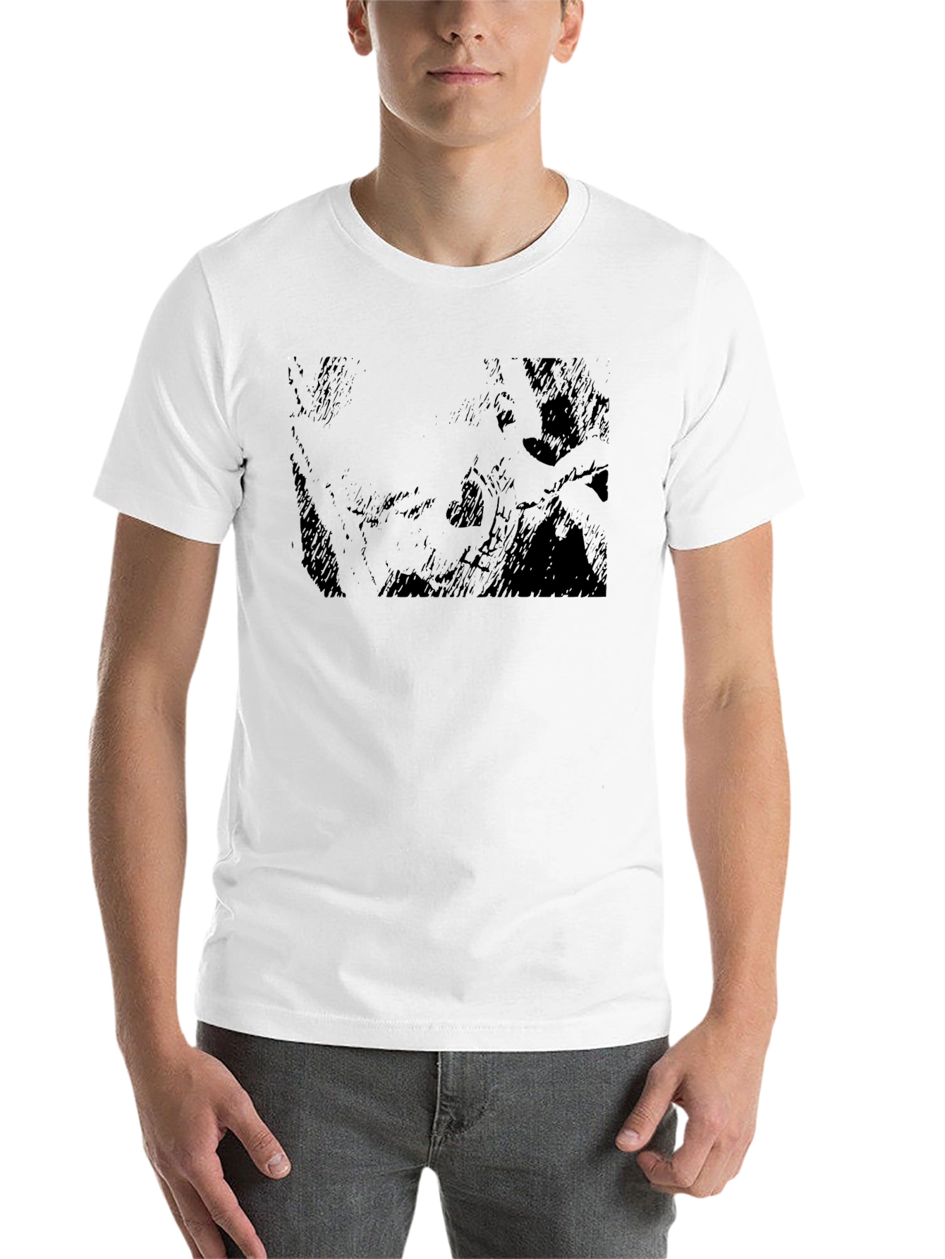 Black Men's Black Graphic Print T-Shirt view 14