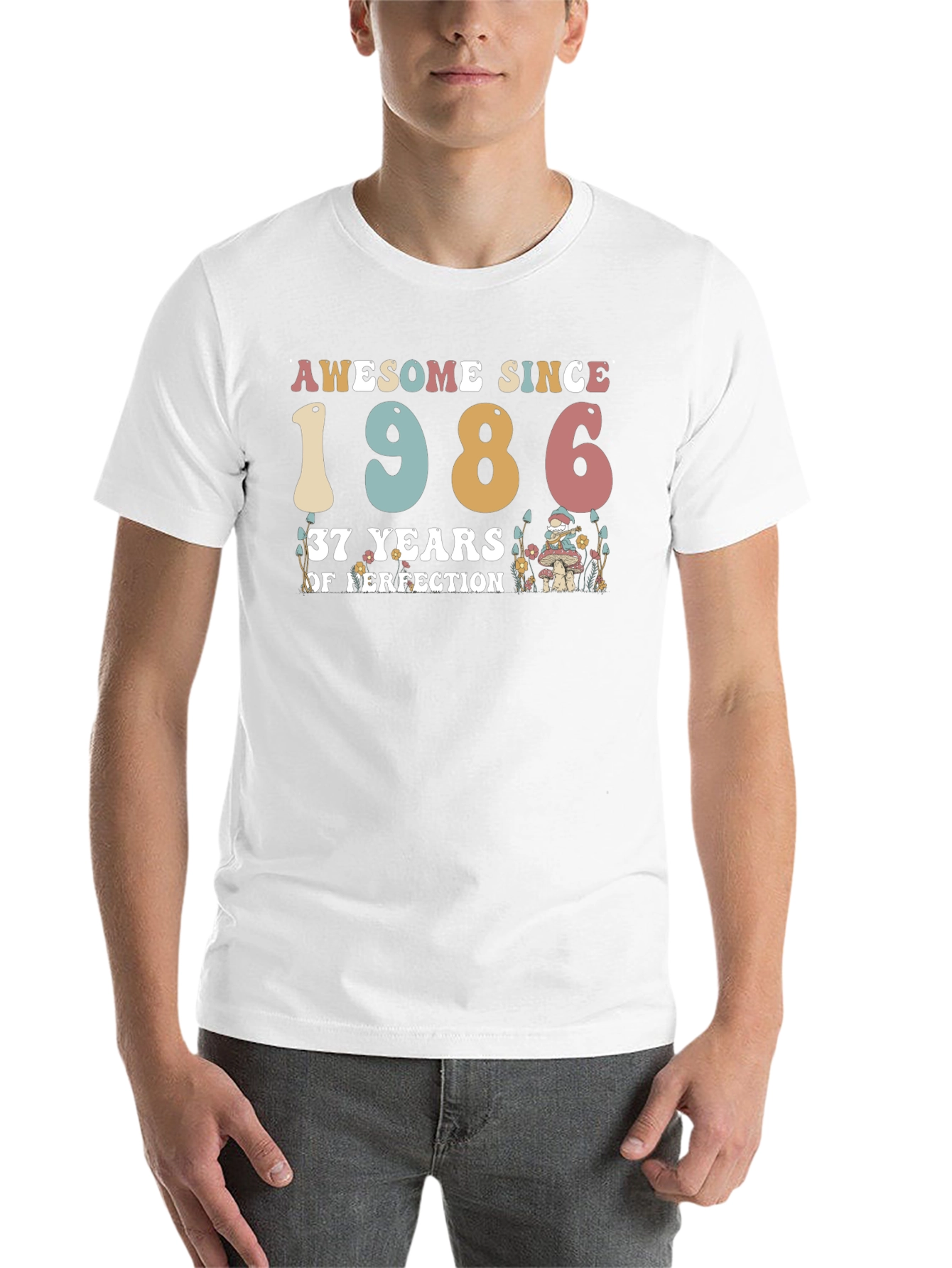 Black Awesome Since 1986 - 37th Birthday T-Shirt view 14