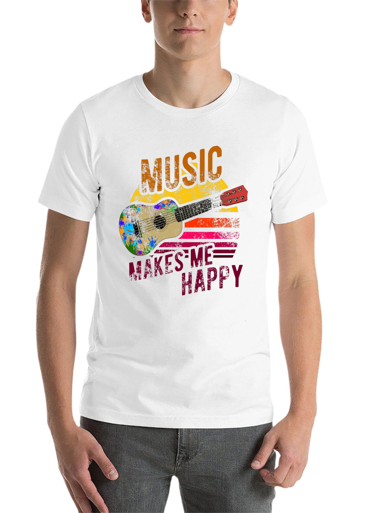 Black Music Makes Me Happy Graphic Tee view 14