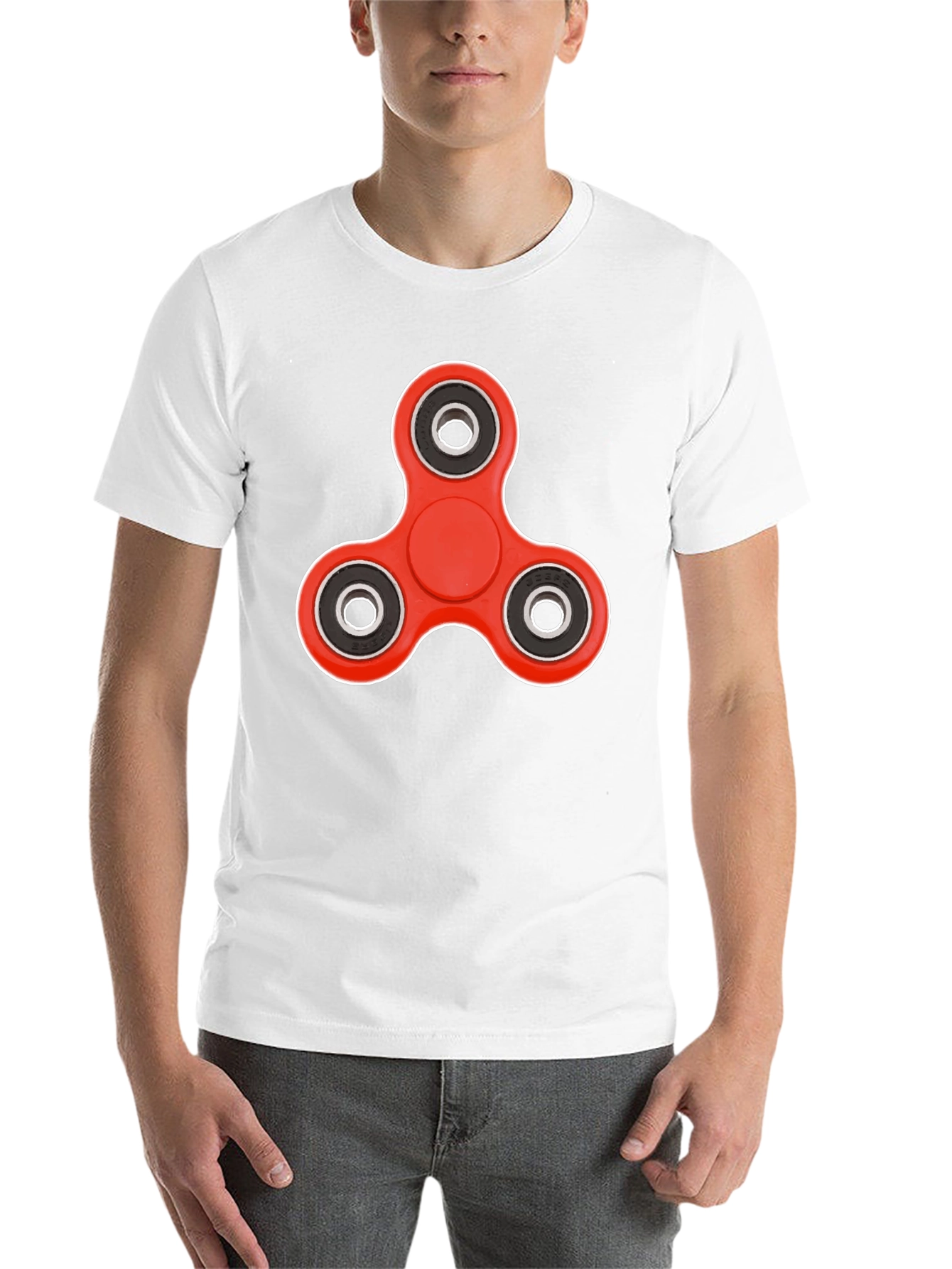 Black Fidget Spinner Graphic Tee - Trendy Casual Wear view 14