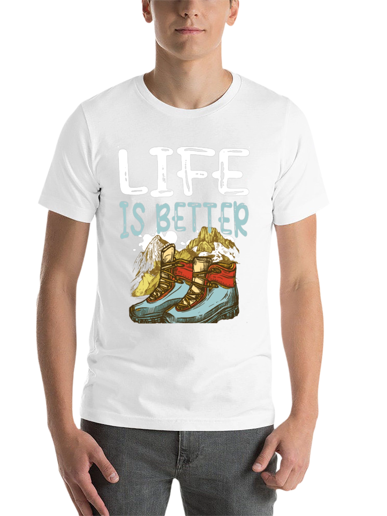 Black Life Is Better Hiking T-Shirt view 14