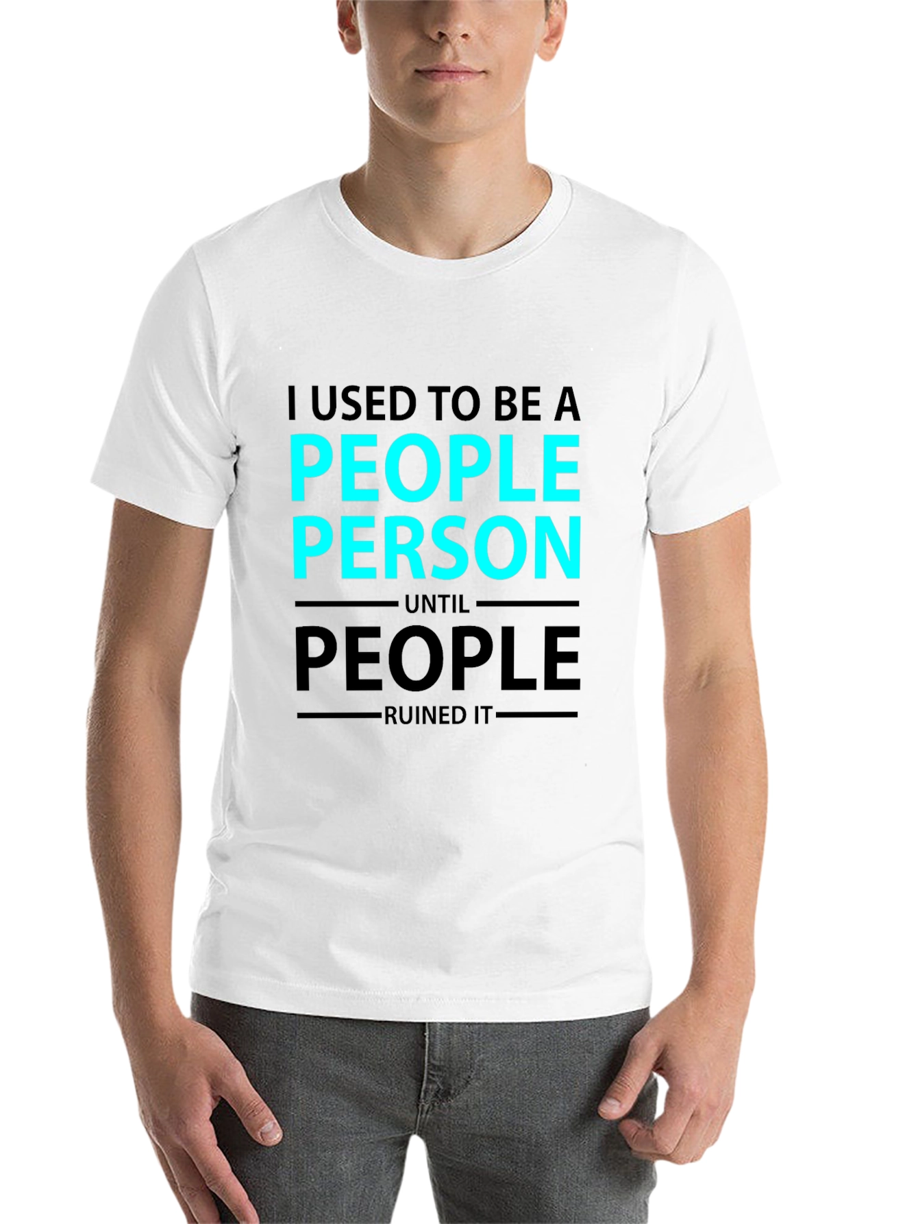 Black I Used To Be a People Person Graphic T-Shirt view 14