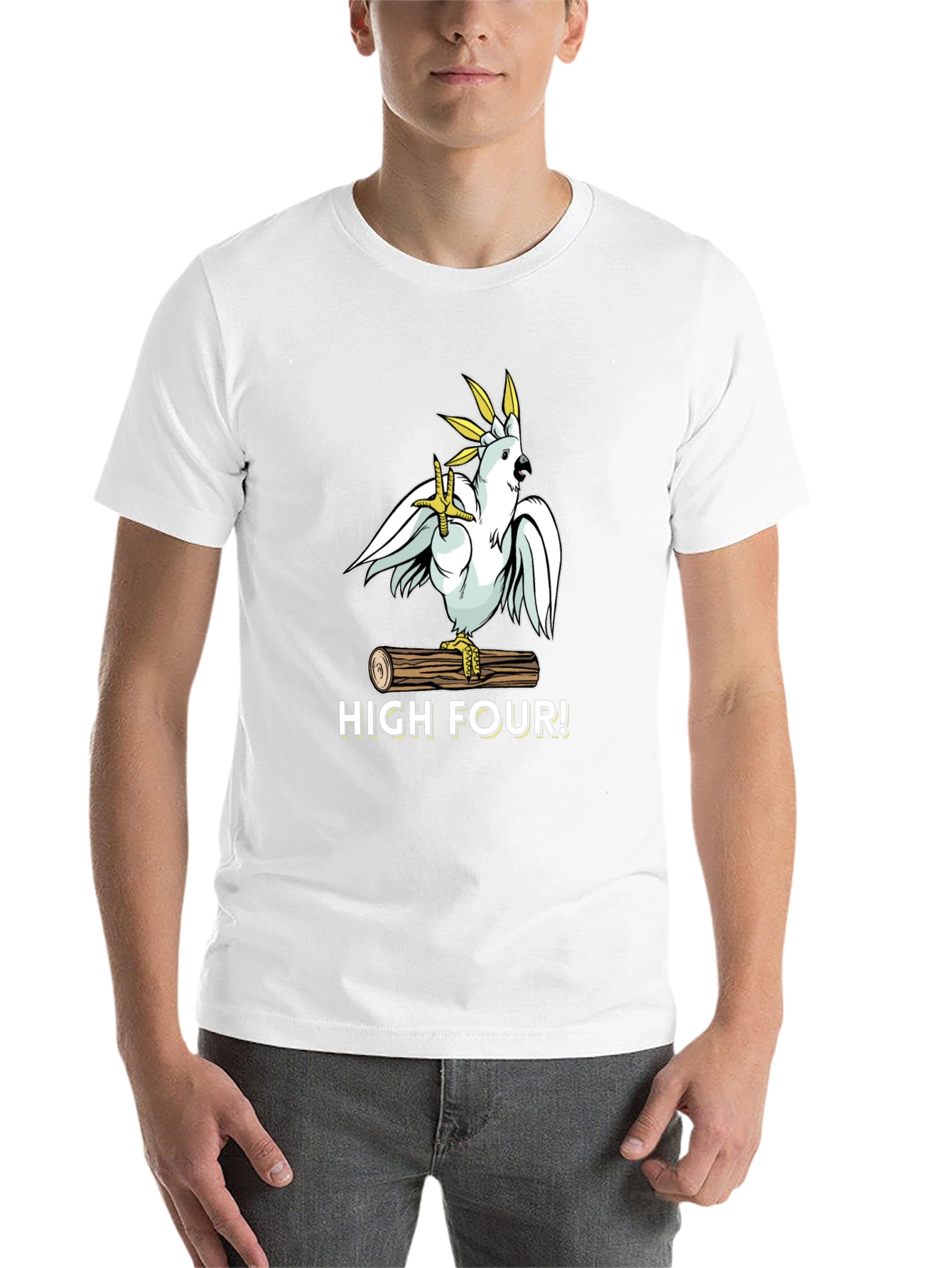 Black High Four! Cockatoo T-Shirt view 14