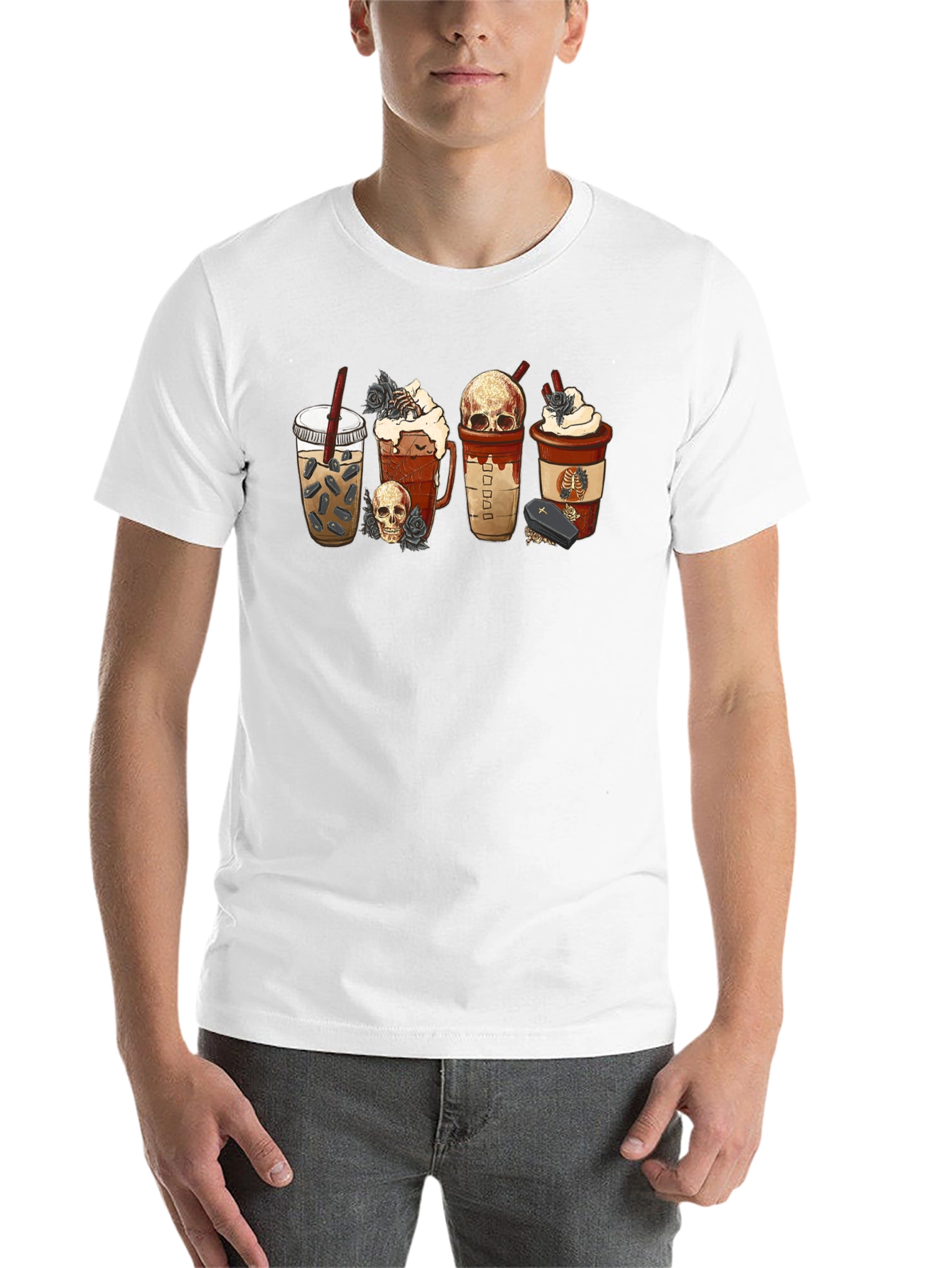 Black Gothic Coffee Lover T-Shirt view 14