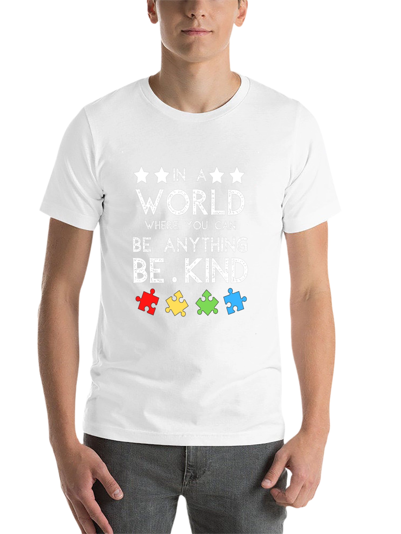 Black Be Kind Autism Awareness T-Shirt view 14