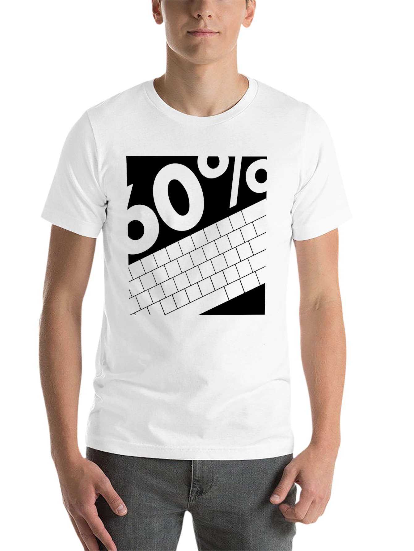 Black Men's Black "60%" Graphic T-Shirt view 14
