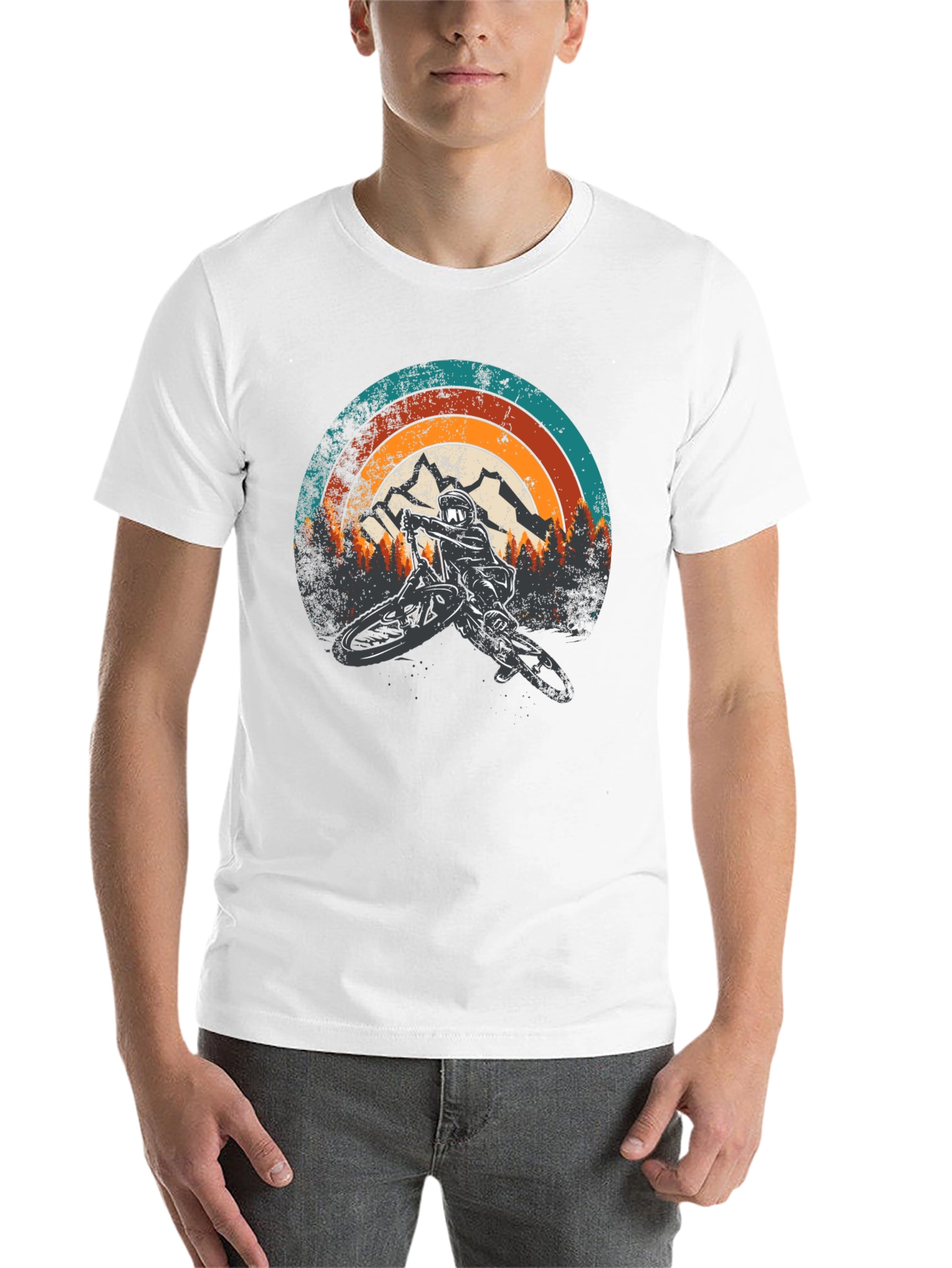 Black Mountain Biker Retro Graphic Tee view 14