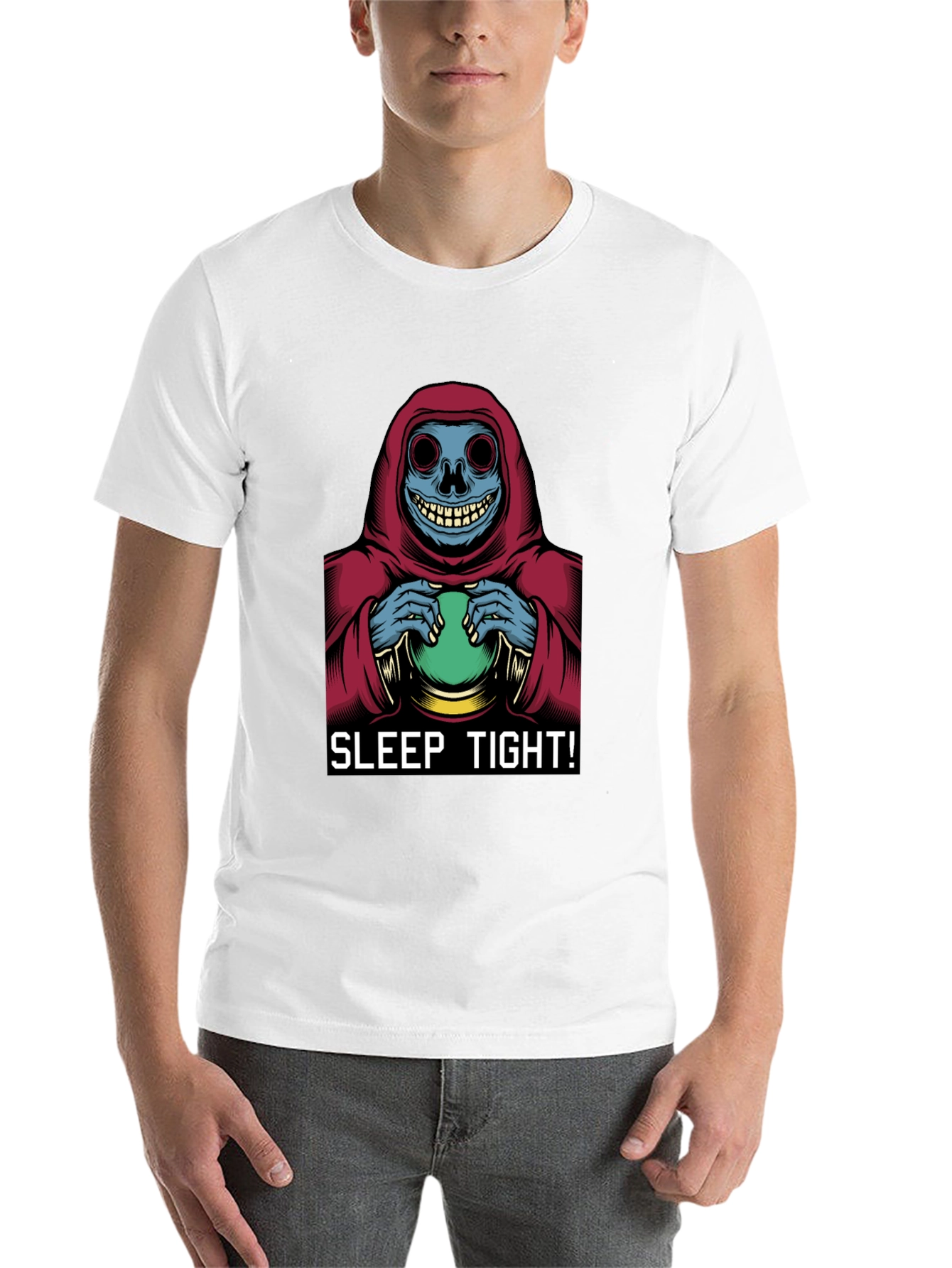 Black Sleep Tight T-Shirt - Grim Reaper Graphic Tee view 14