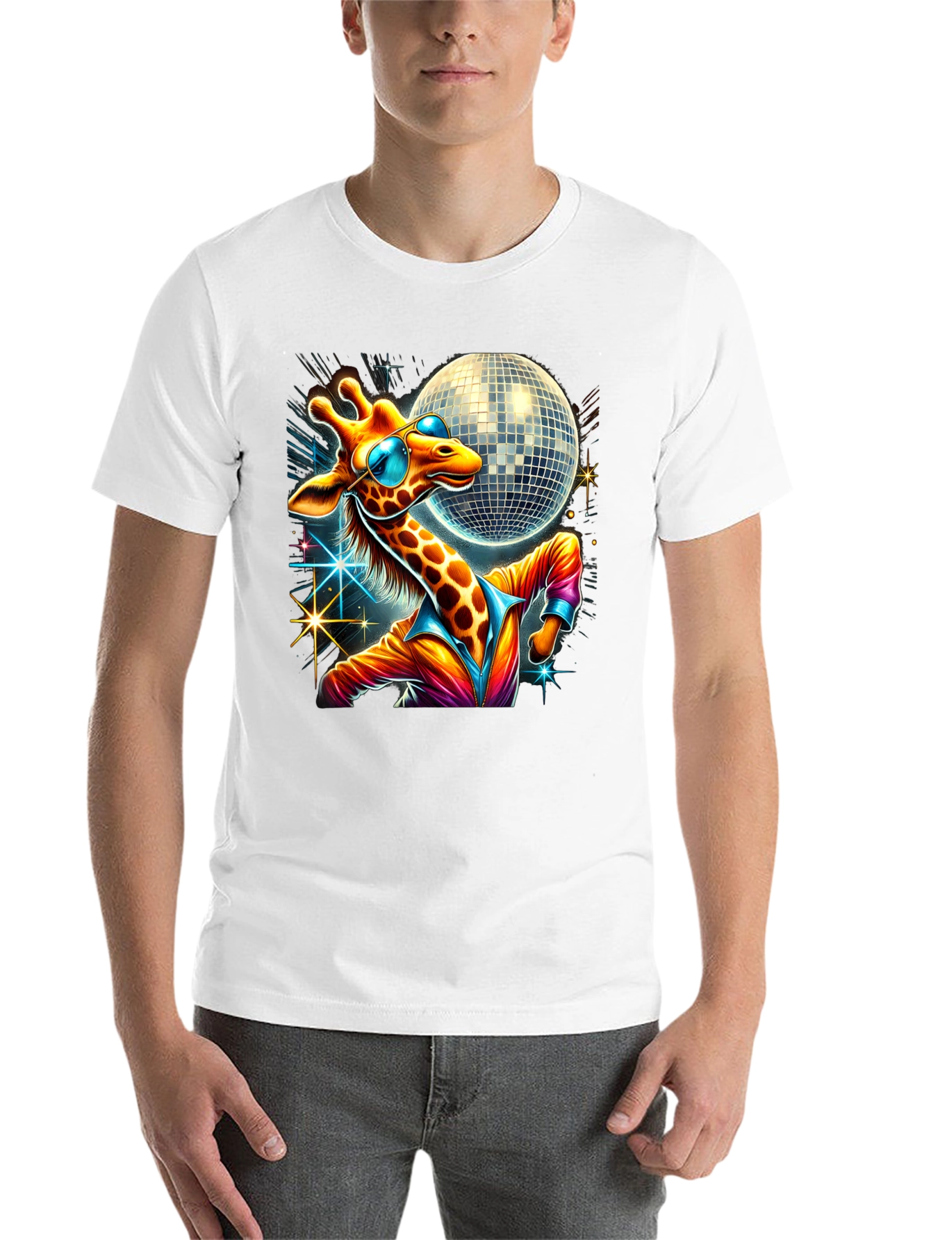 Black Disco Giraffe T-Shirt view 14