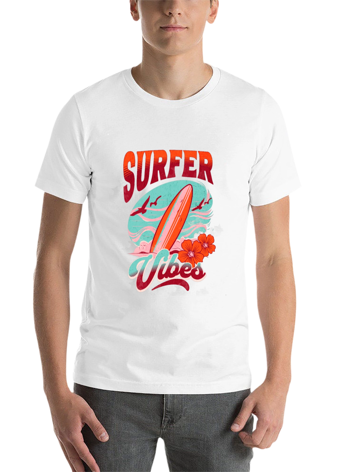 Black Surfer Vibes Graphic Tee - Black view 14