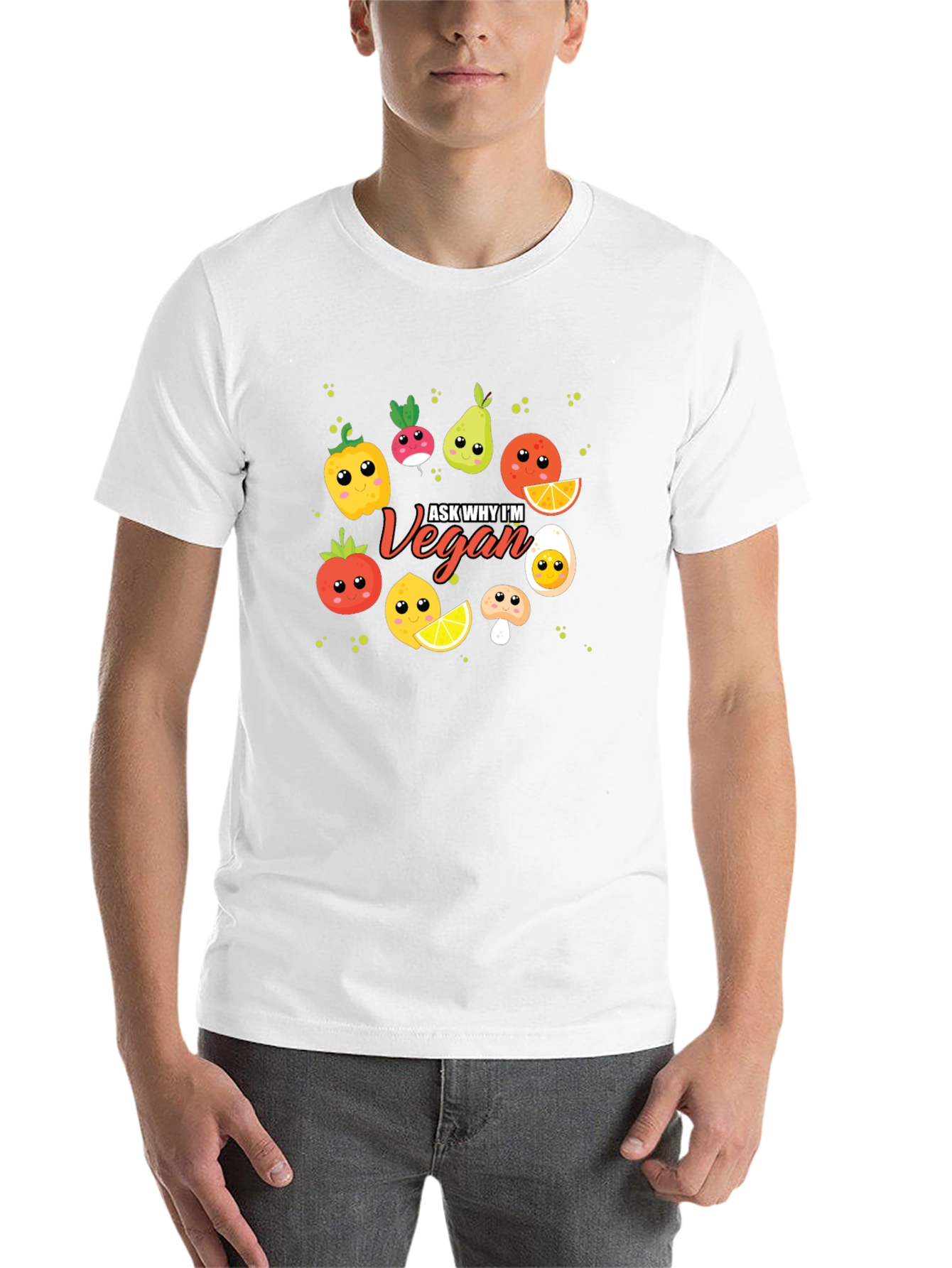 Black Ask Why I'm Vegan Funny Food T-Shirt view 14