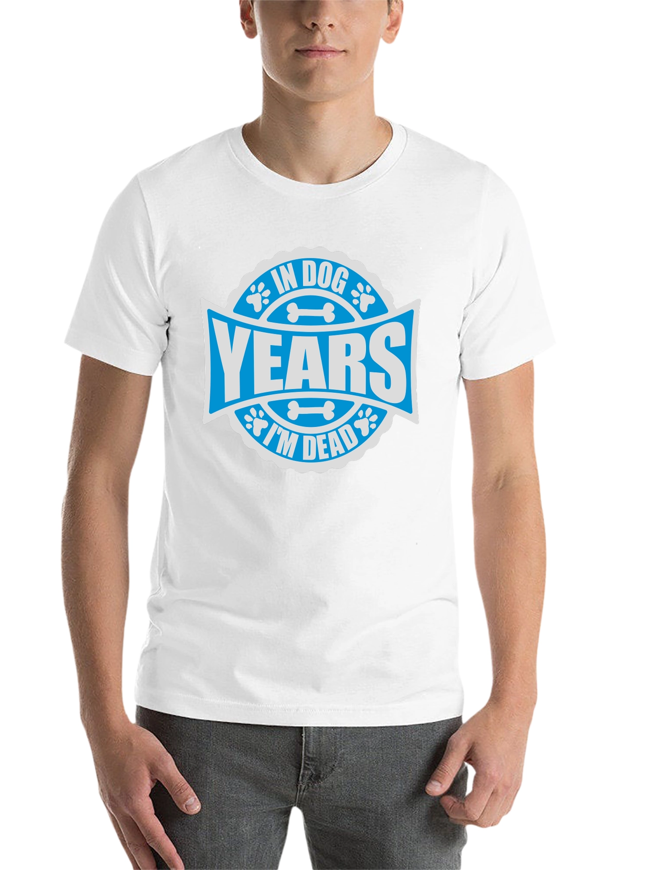 Black In Dog Years I'm Dead T-Shirt - Funny Graphic Tee view 14