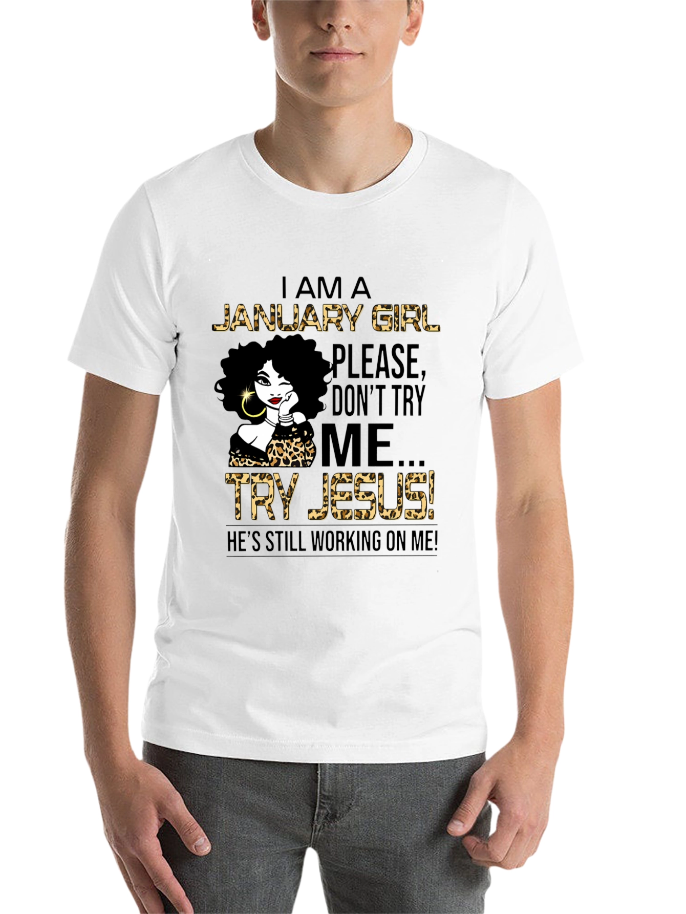 January Girl Leopard Print T-Shirt - 14