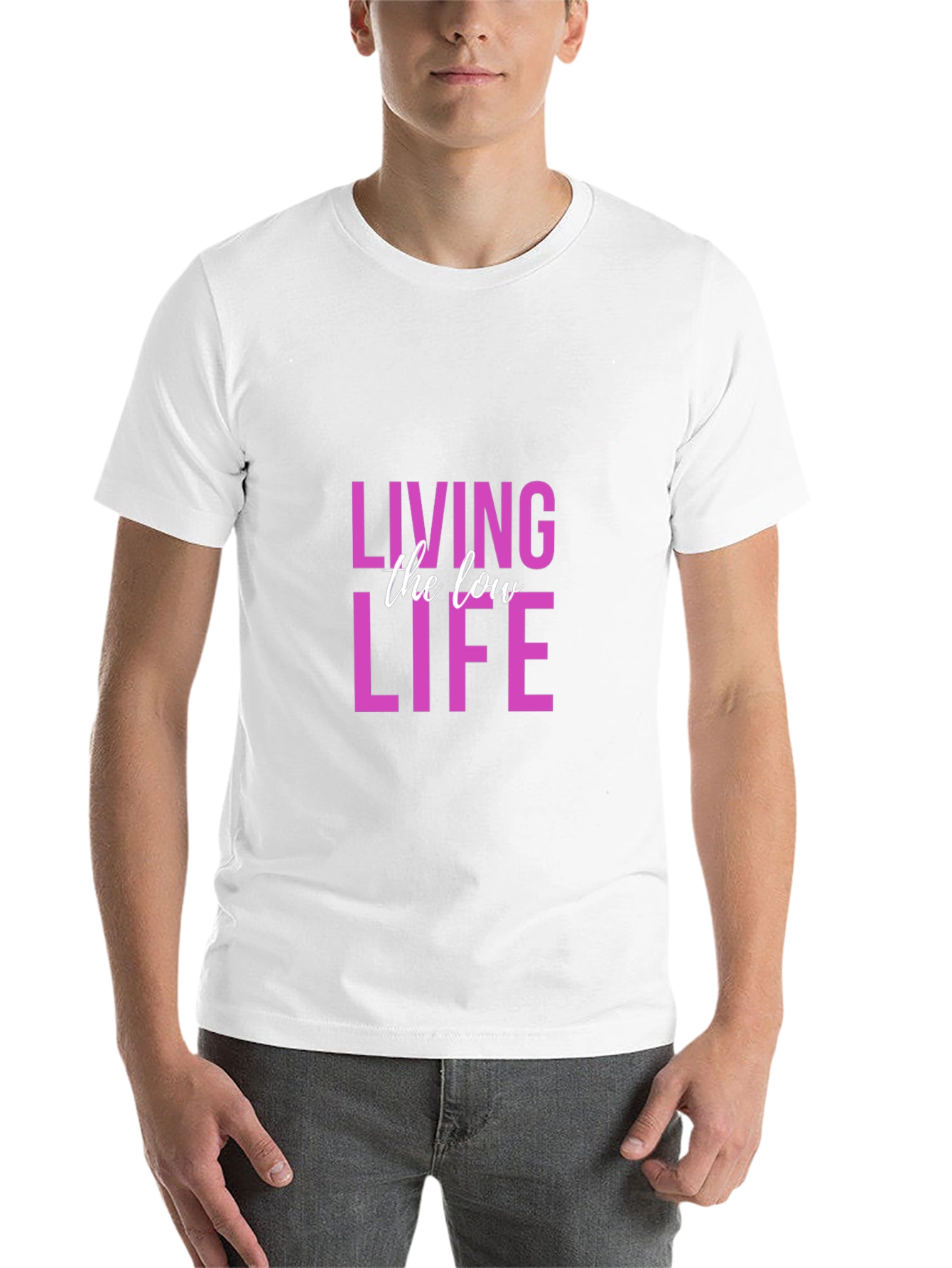 Black Living the Low Life Graphic Tee - Black view 14
