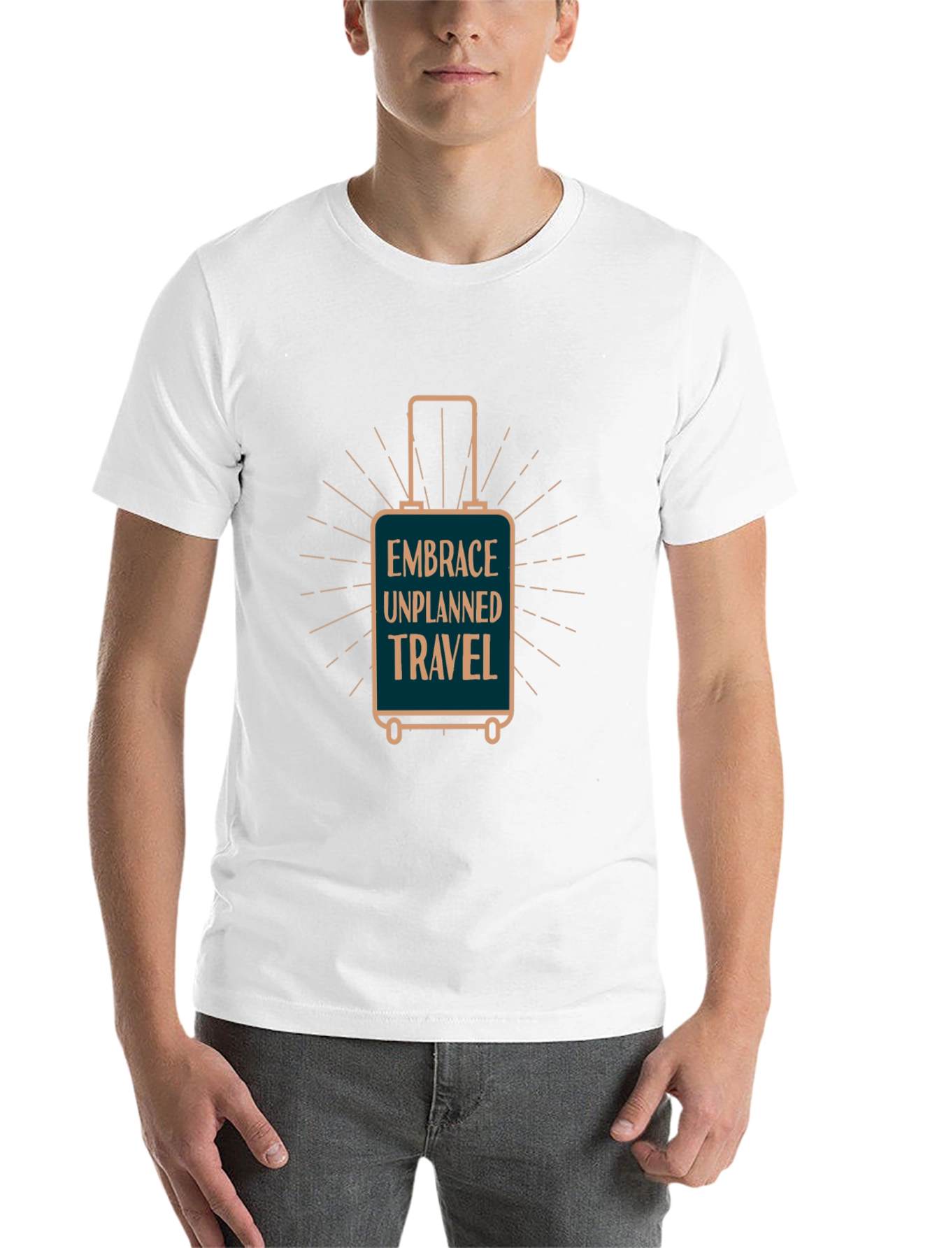 Black Embrace Unplanned Travel Graphic T-Shirt view 14