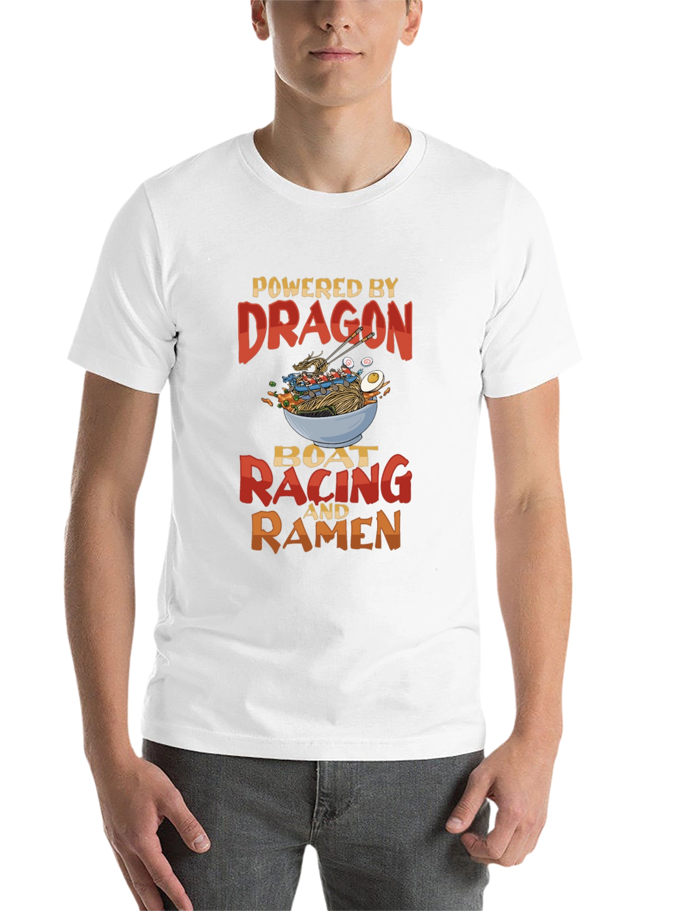 Black Dragon Boat Racing Ramen Graphic T-Shirt view 14