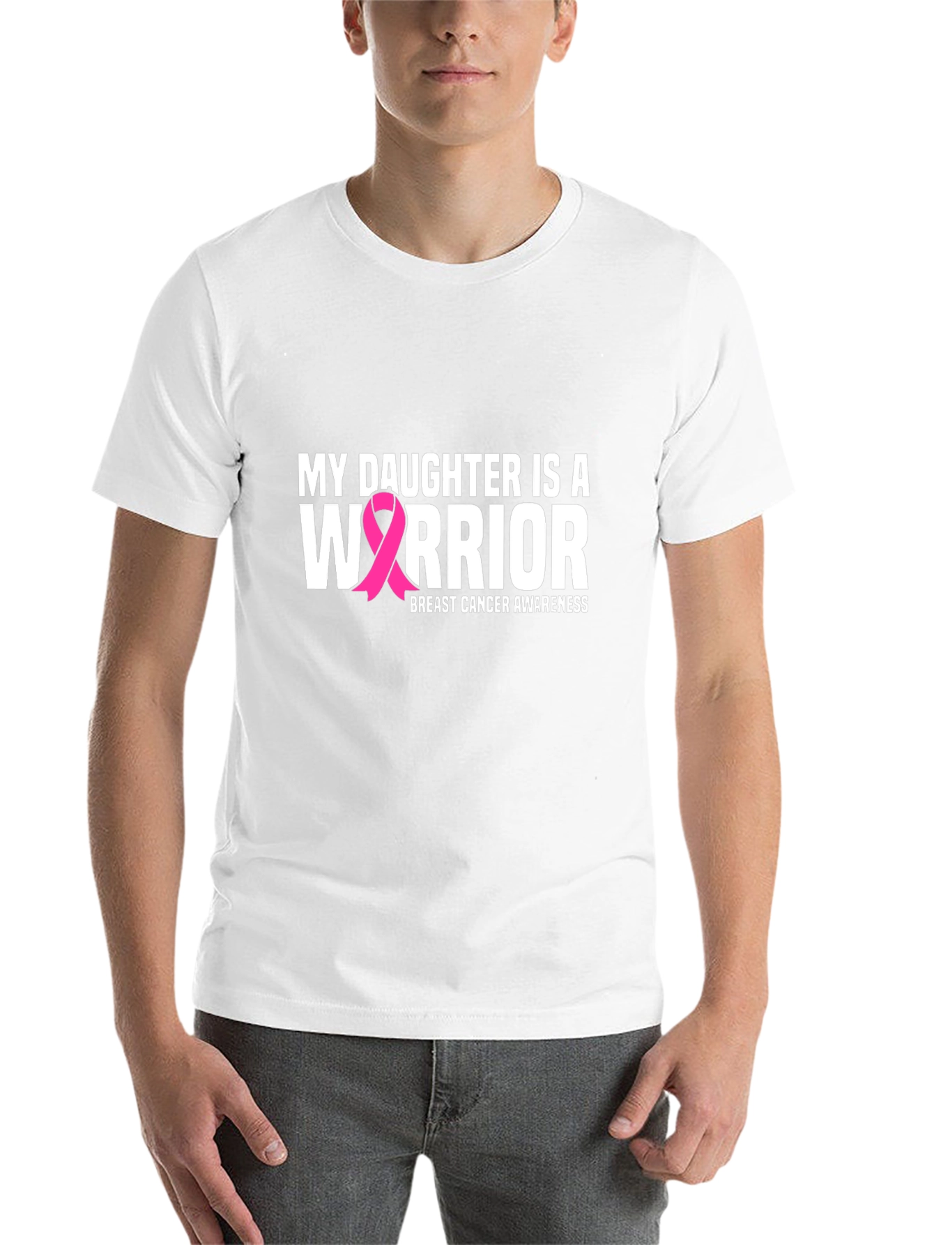Black Breast Cancer Awareness Warrior T-Shirt view 14