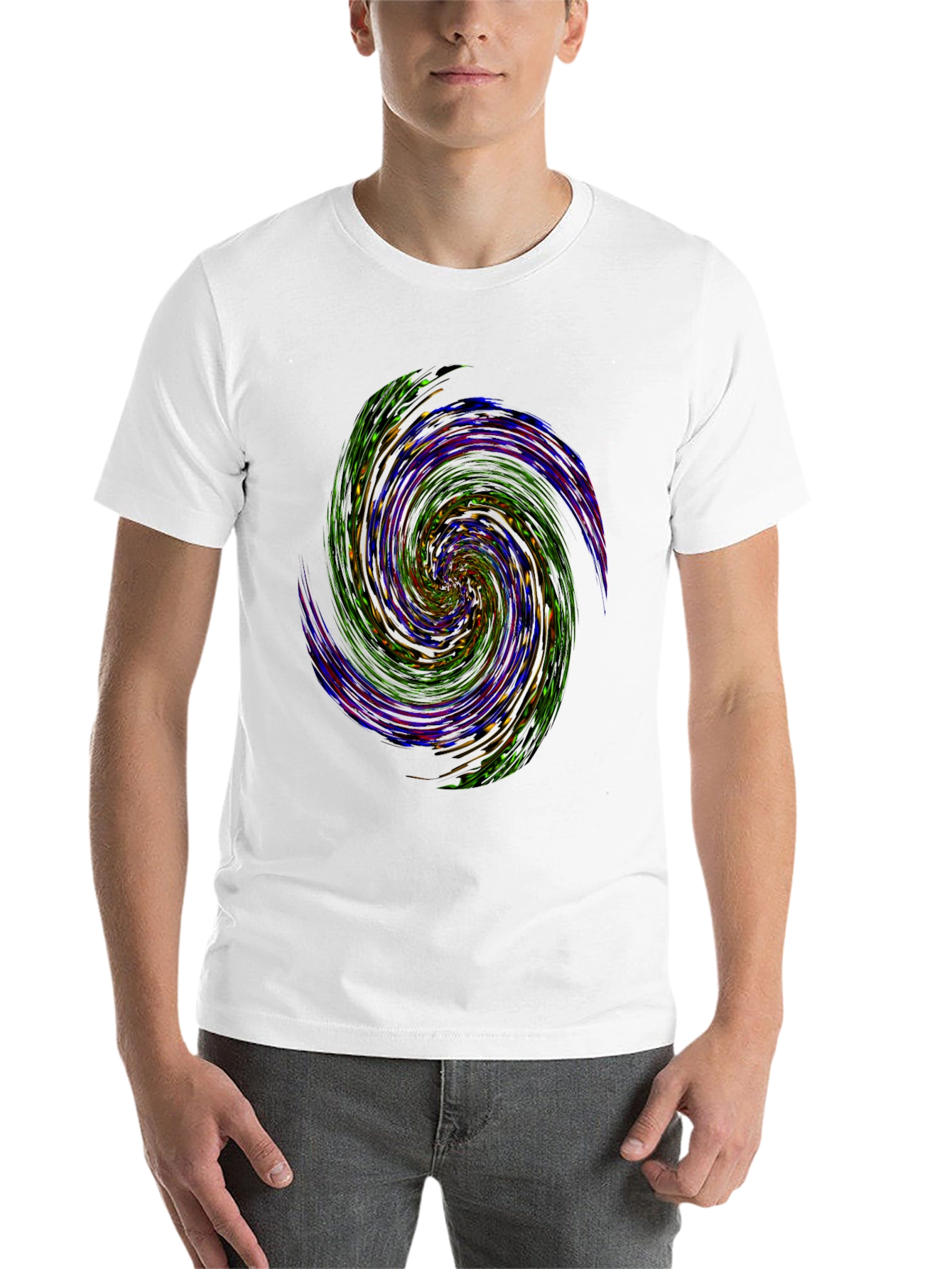 Vortex Spin Graphic Tee - Black Cotton Comfort - 14
