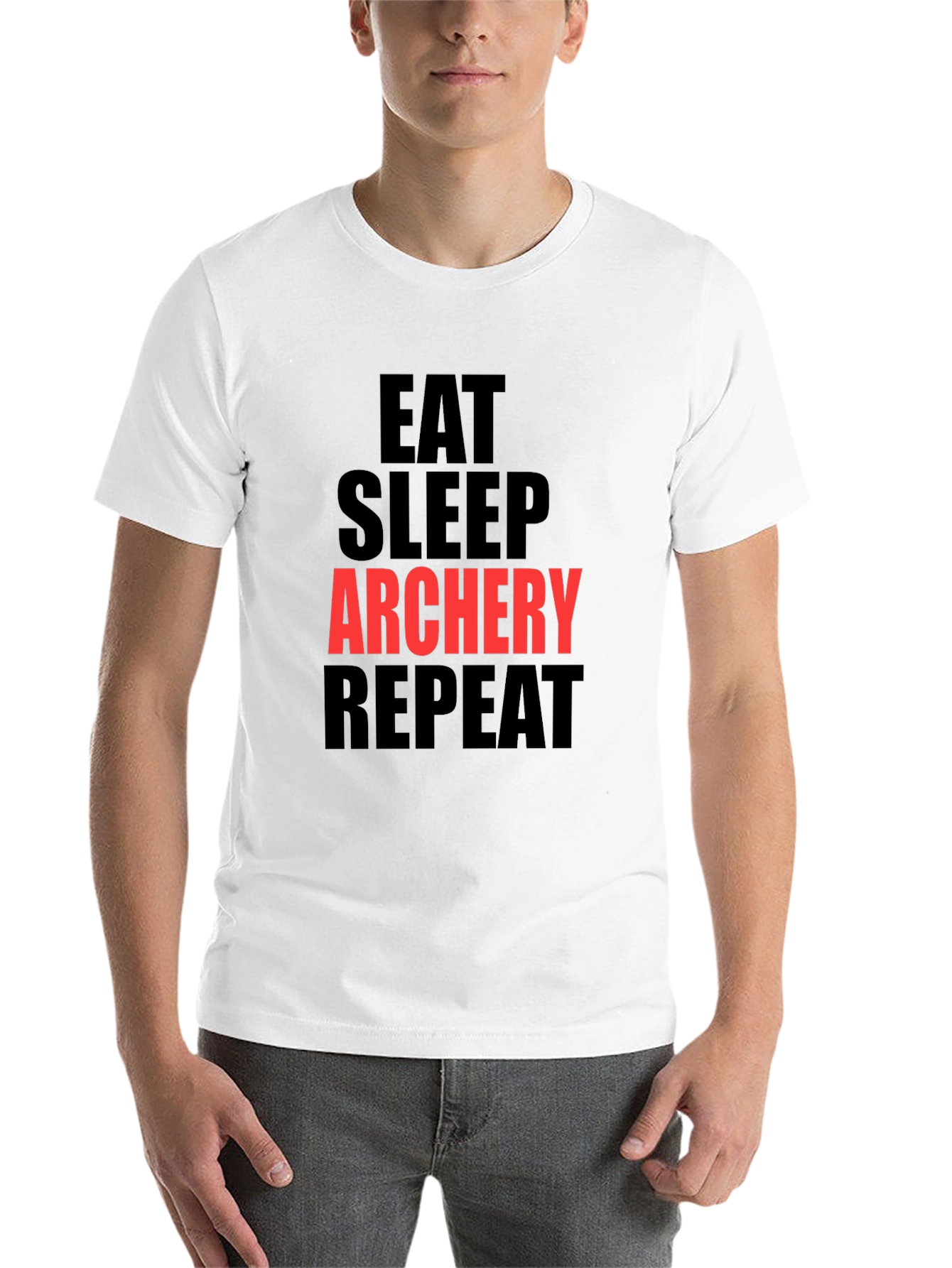 Eat Sleep Archery Repeat Black T-Shirt - 14