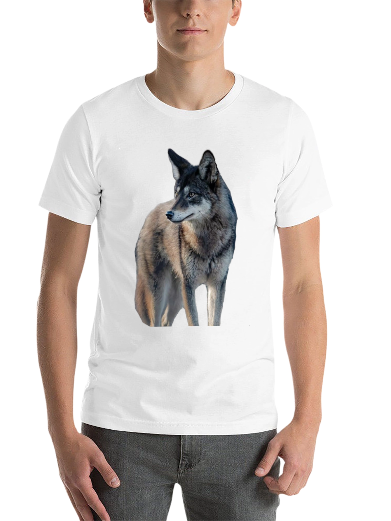 Black Wolf Graphic Black T-Shirt view 14
