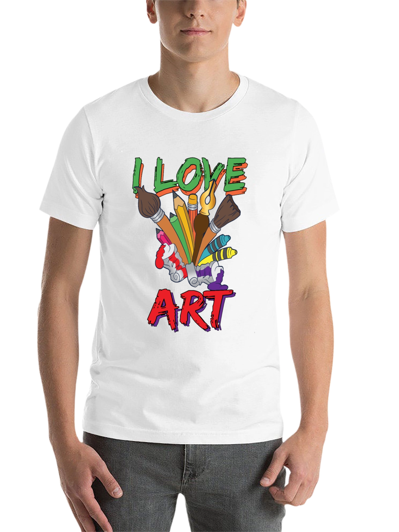 I Love Art T-Shirt, Artist Graphic Tee - 14