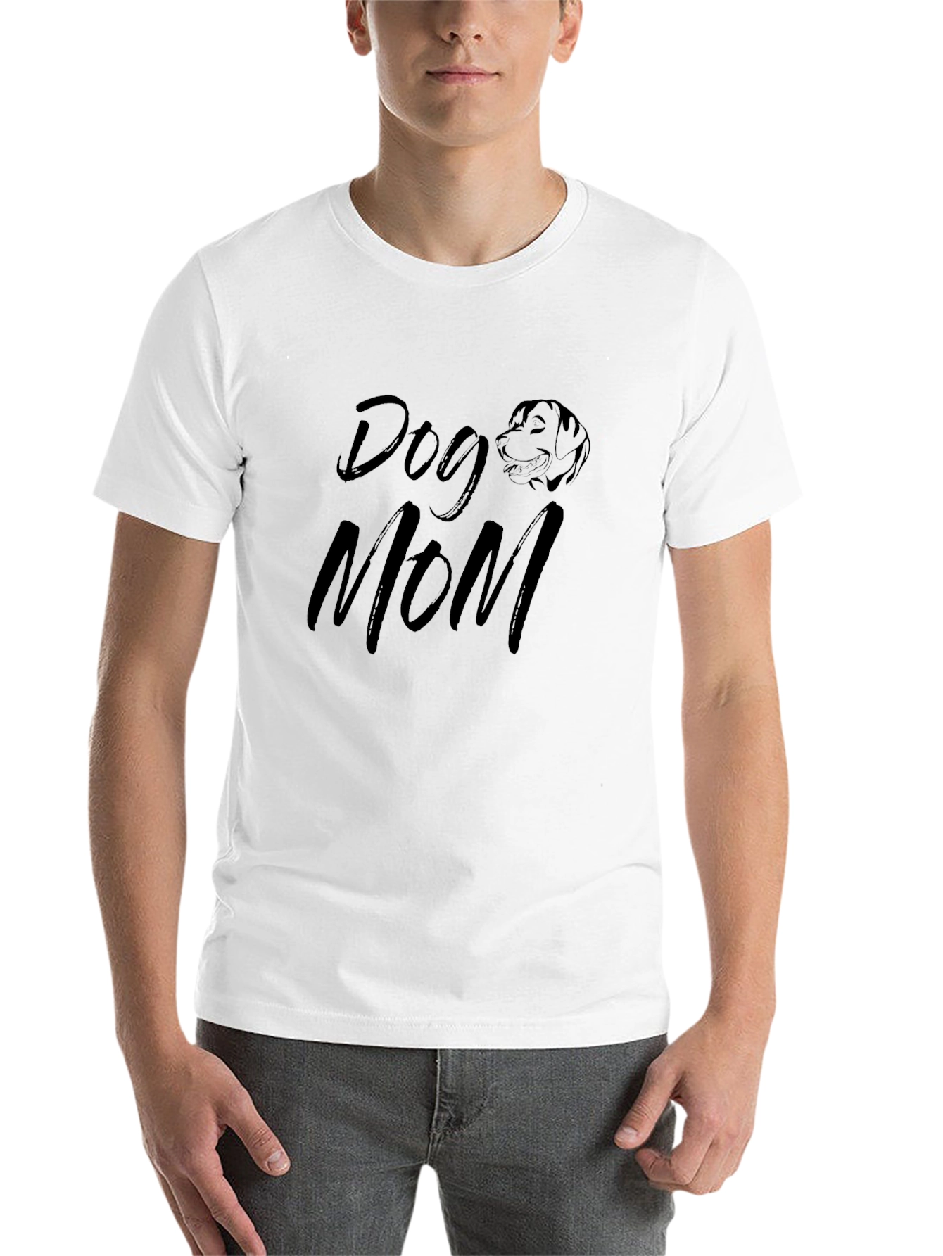 Black Dog Mom T-Shirt - Black Graphic Tee view 14