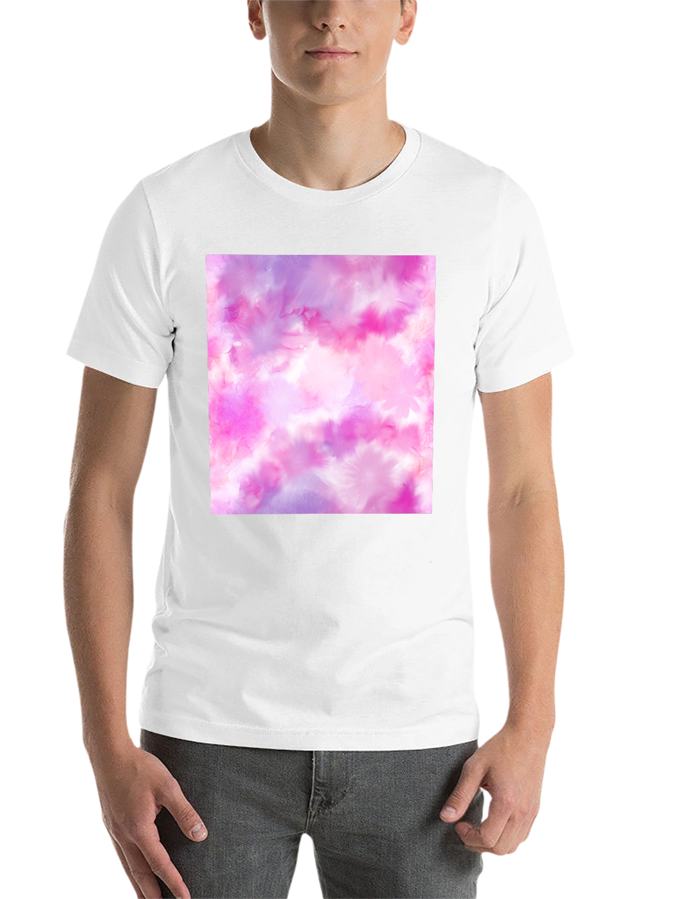 Black Watercolor Tie-Dye Graphic Tee view 14