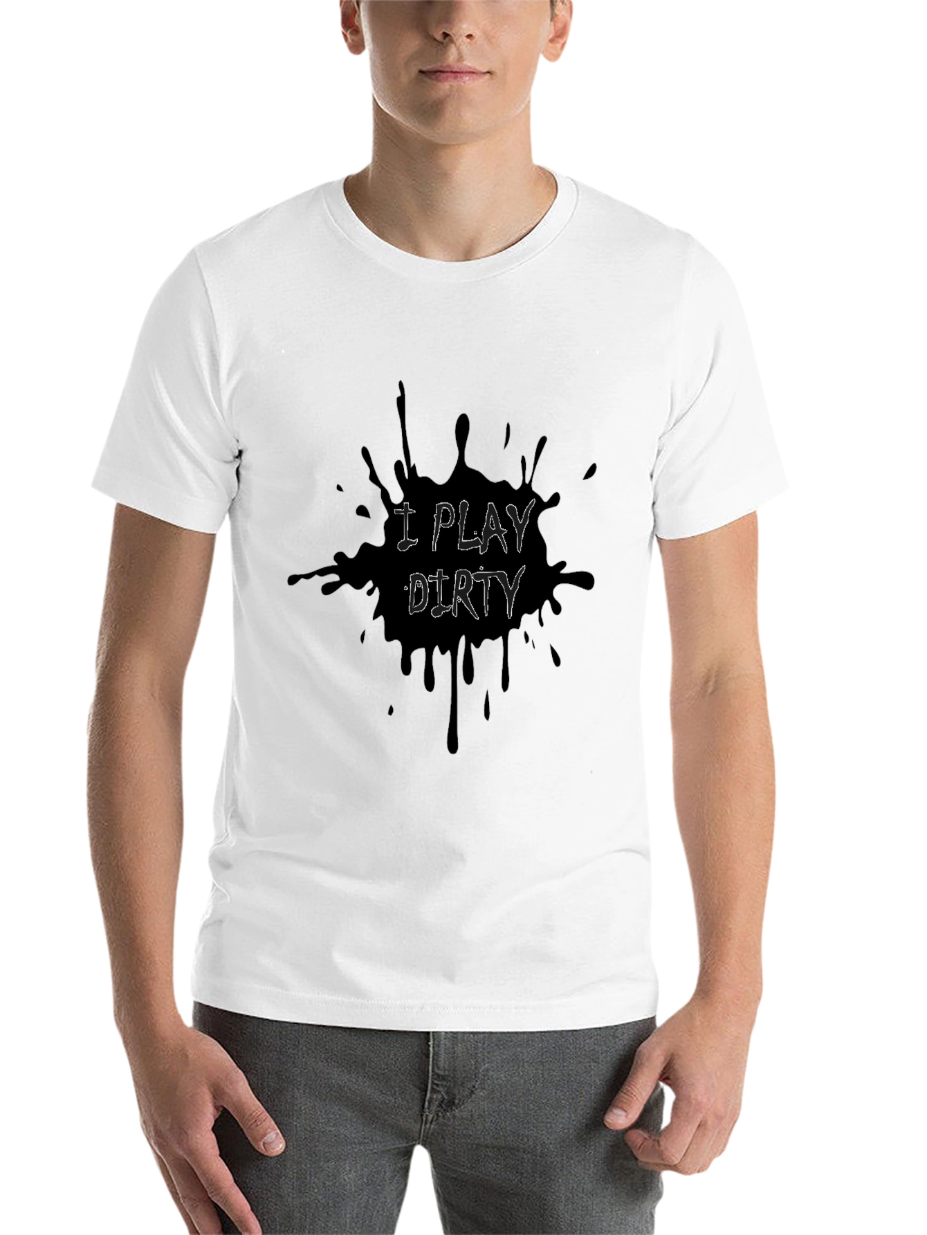 Black I Play Dirty Men's Graphic T-Shirt - Black view 14