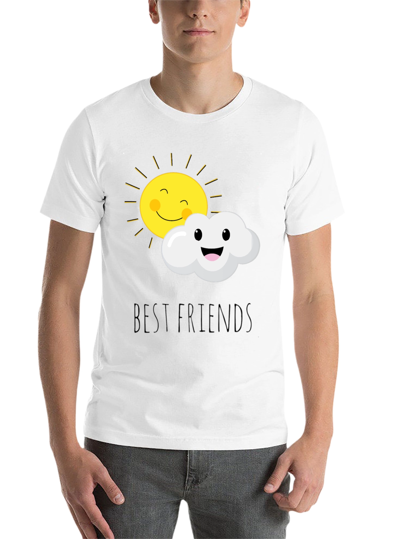 Black Best Friends Sun and Cloud Graphic T-Shirt view 14