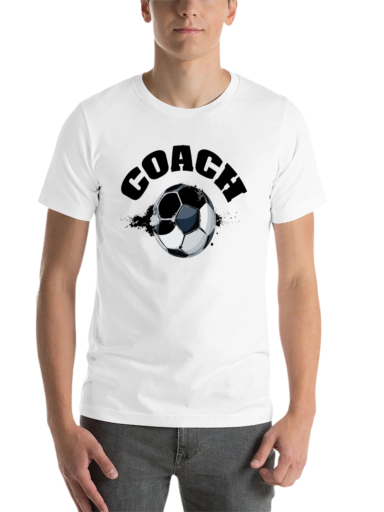 Black Coach Soccer Ball T-Shirt view 14