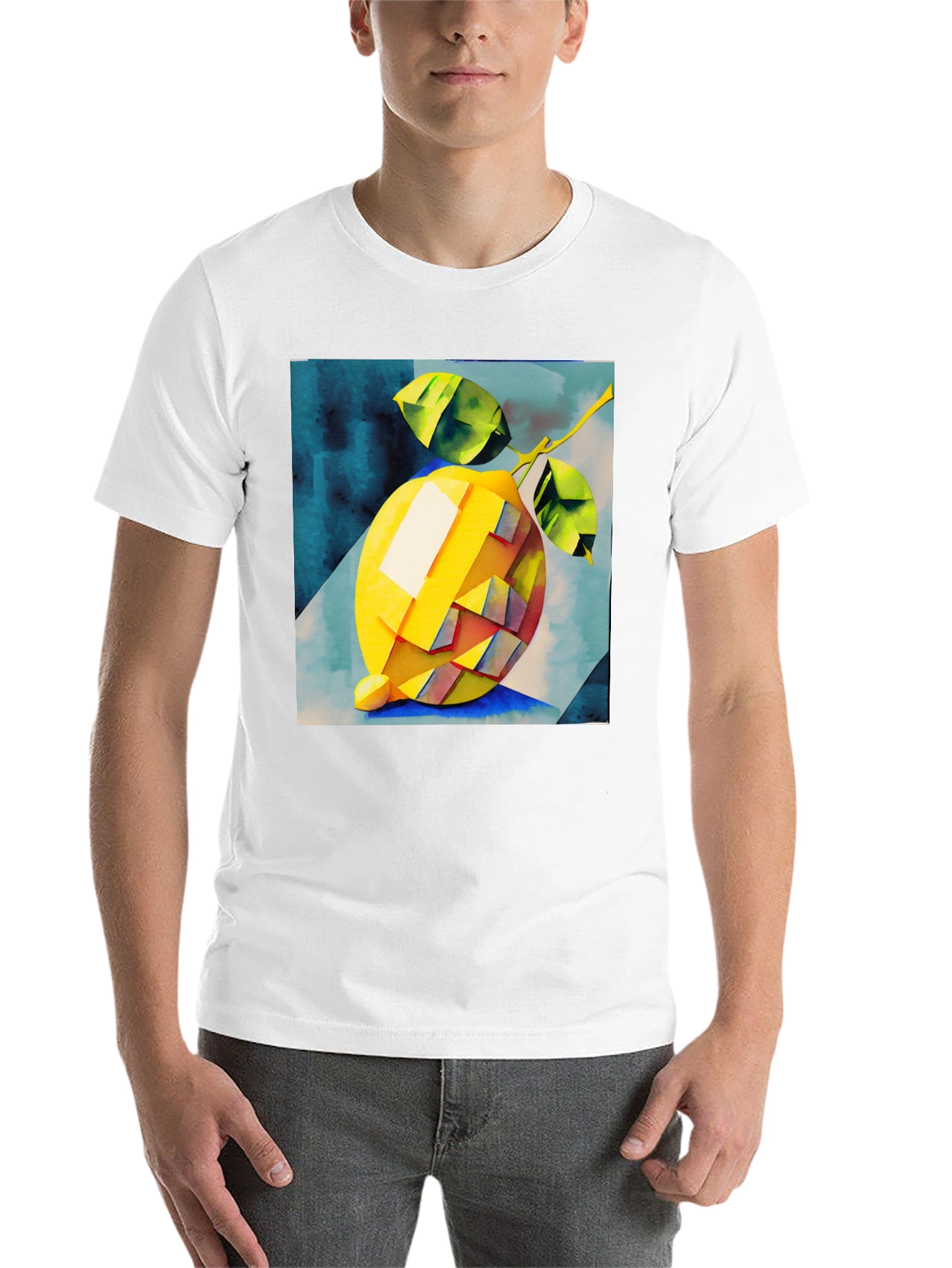 Black Abstract Lemon Graphic Tee - Stylish & Unique Design view 14
