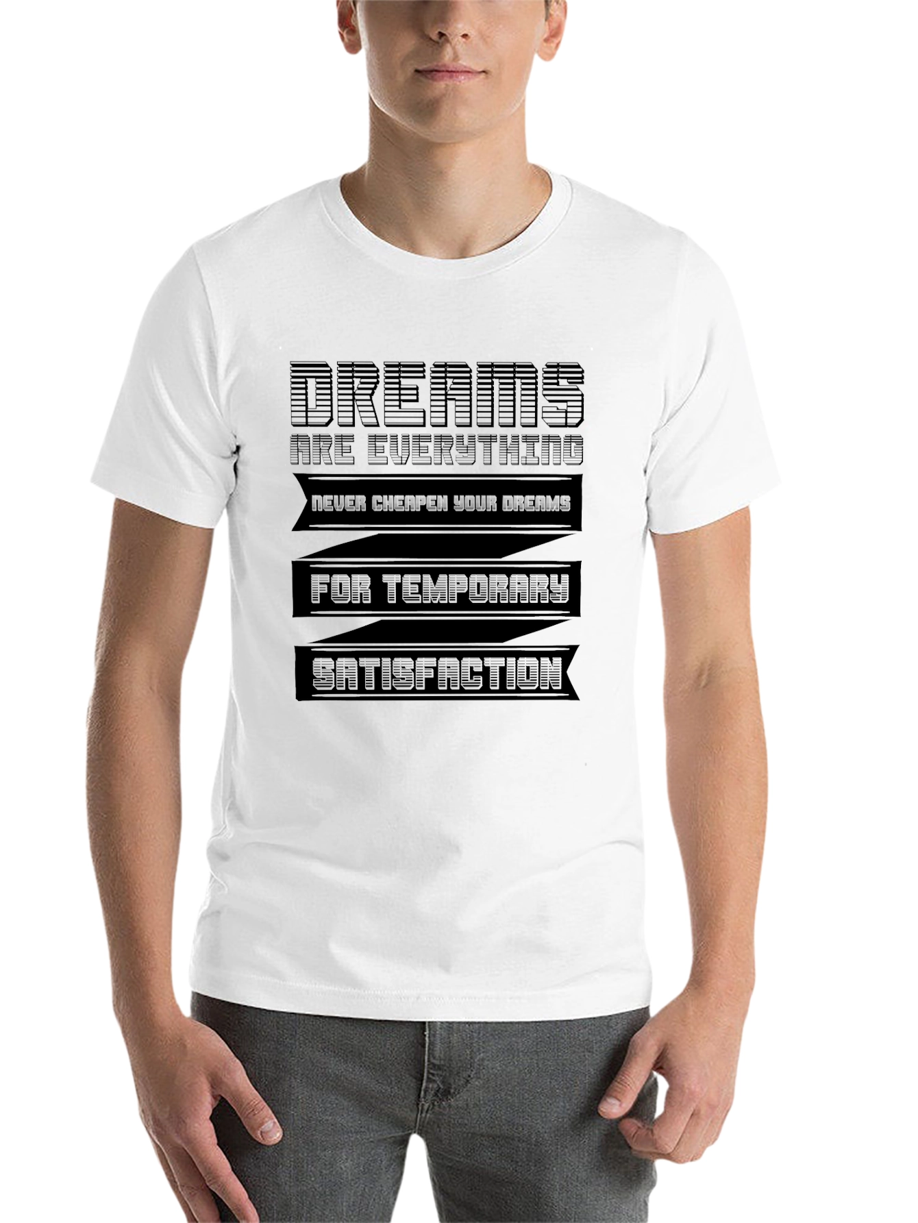 Black Dreams T-Shirt - Motivational Graphic Tee view 14
