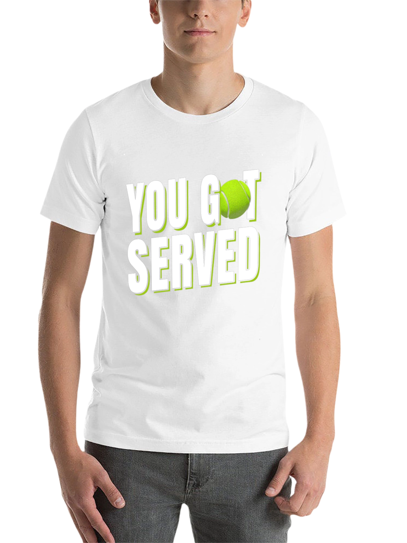 Black You Got Served Tennis T-Shirt - Novelty Design view 14