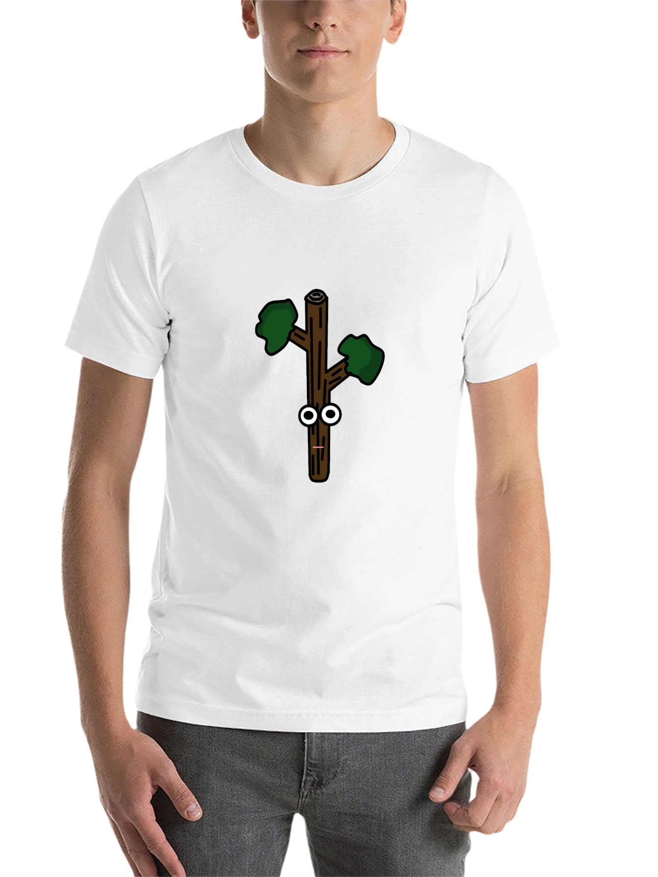 Black Funny Googly-Eyed Stick Figure Black T-Shirt view 14