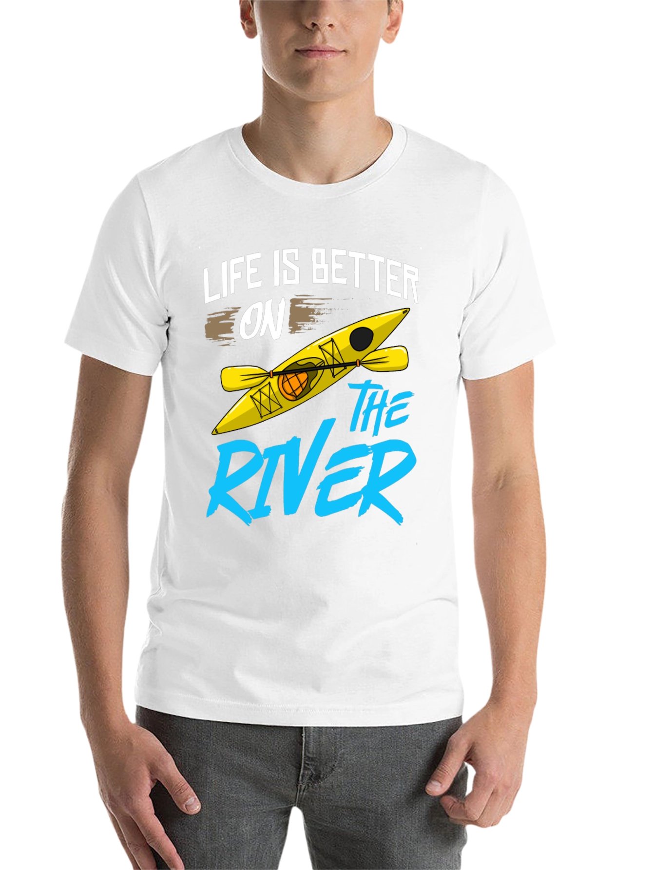 Black Life is Better on the River Kayak T-Shirt view 14