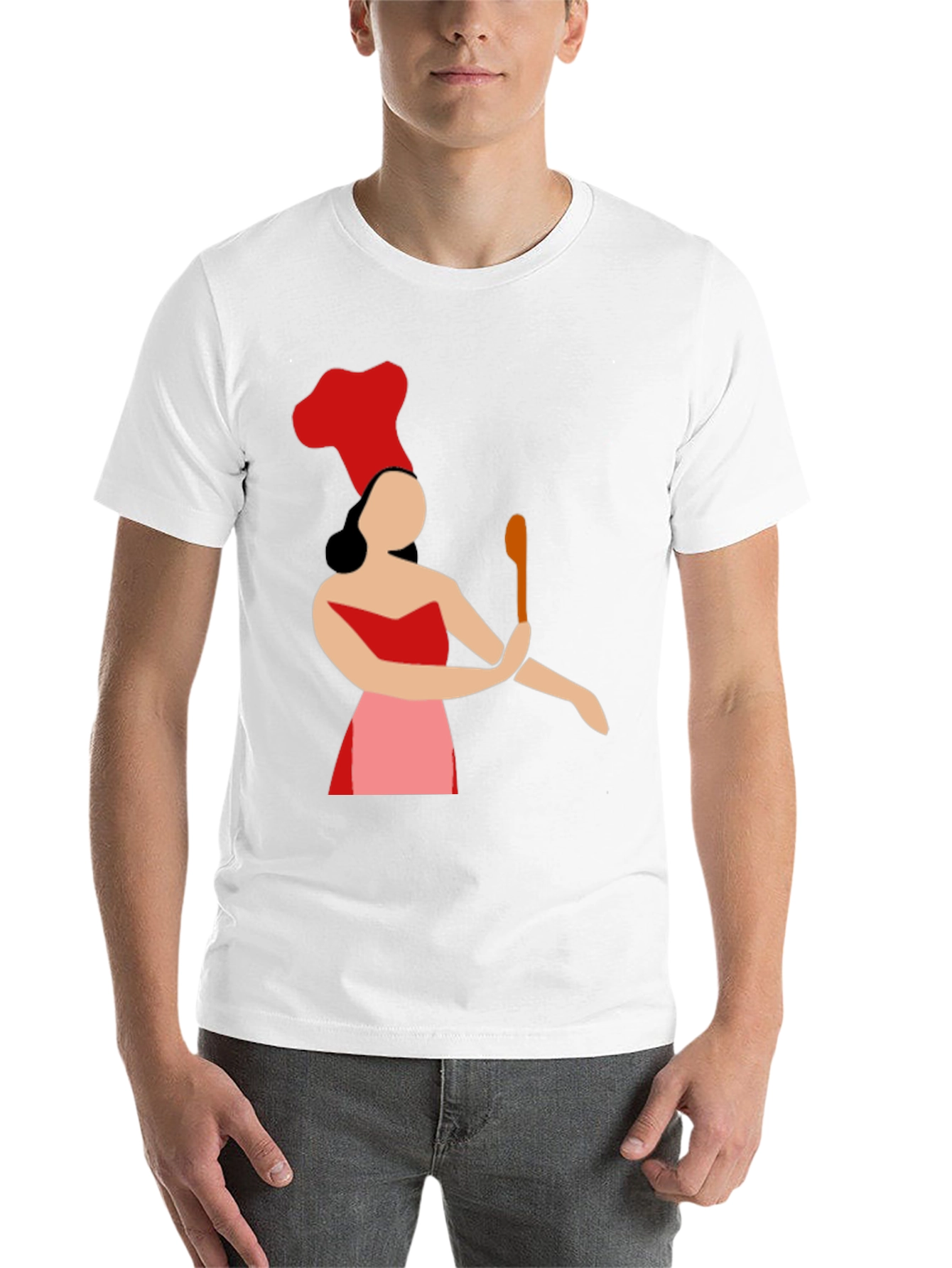 Black Chef Woman Graphic Tee - Novelty Cook T-Shirt view 14
