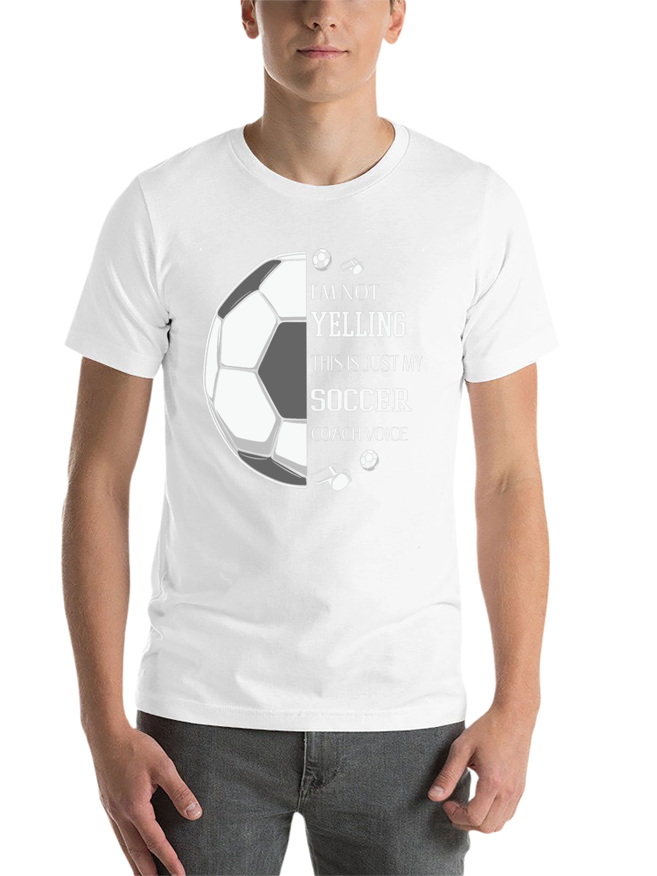 Black Soccer Coach Voice Graphic Tee view 14