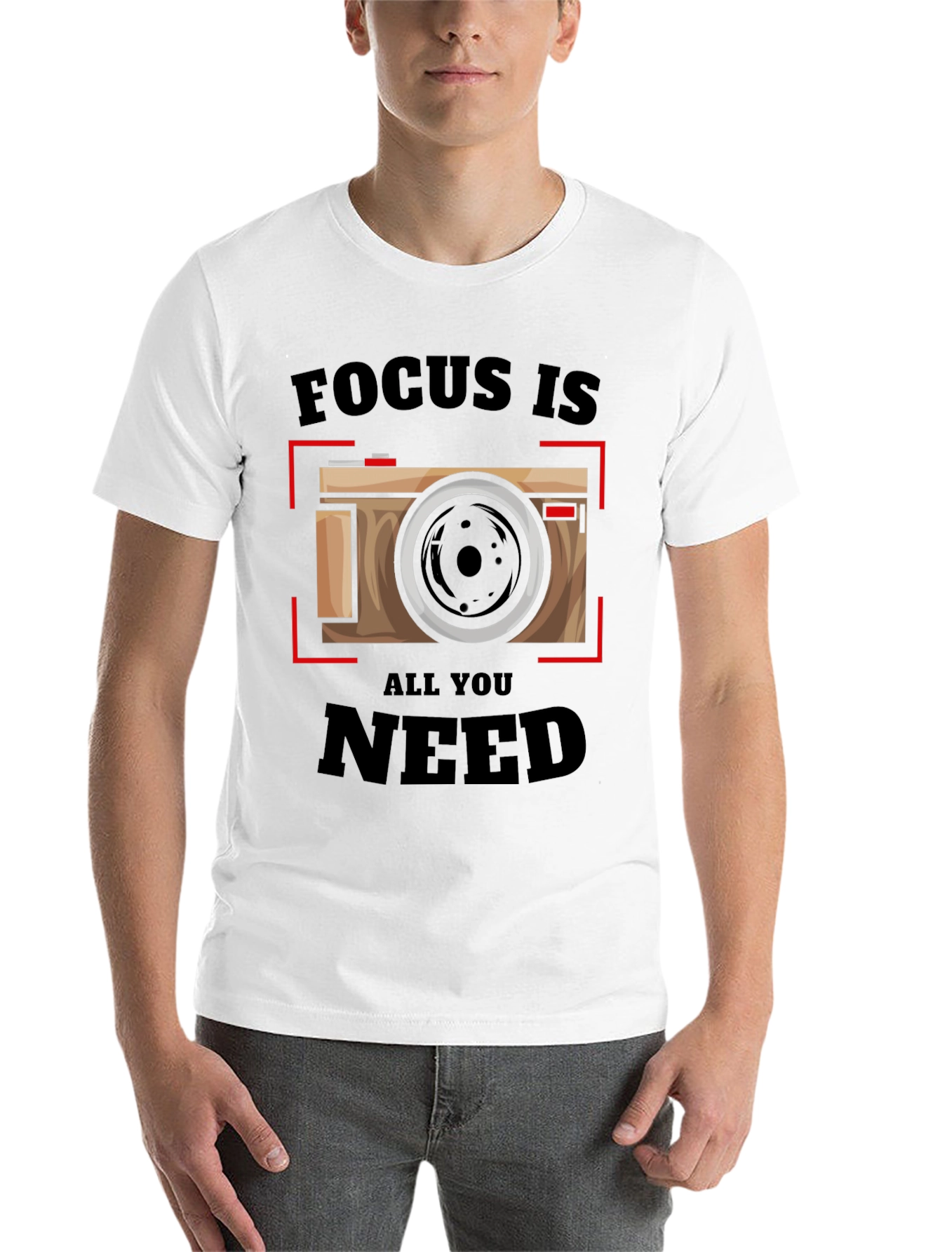 Focus Is All You Need - Camera Graphic T-Shirt - 14