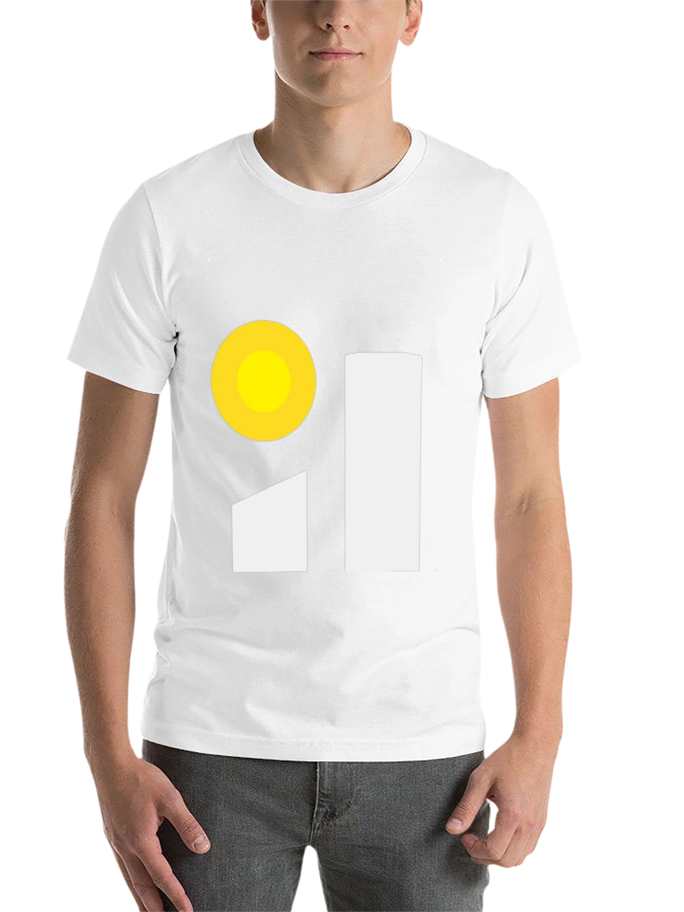 Black Minimalist Graphic Tee - Sun and Bars Design view 14