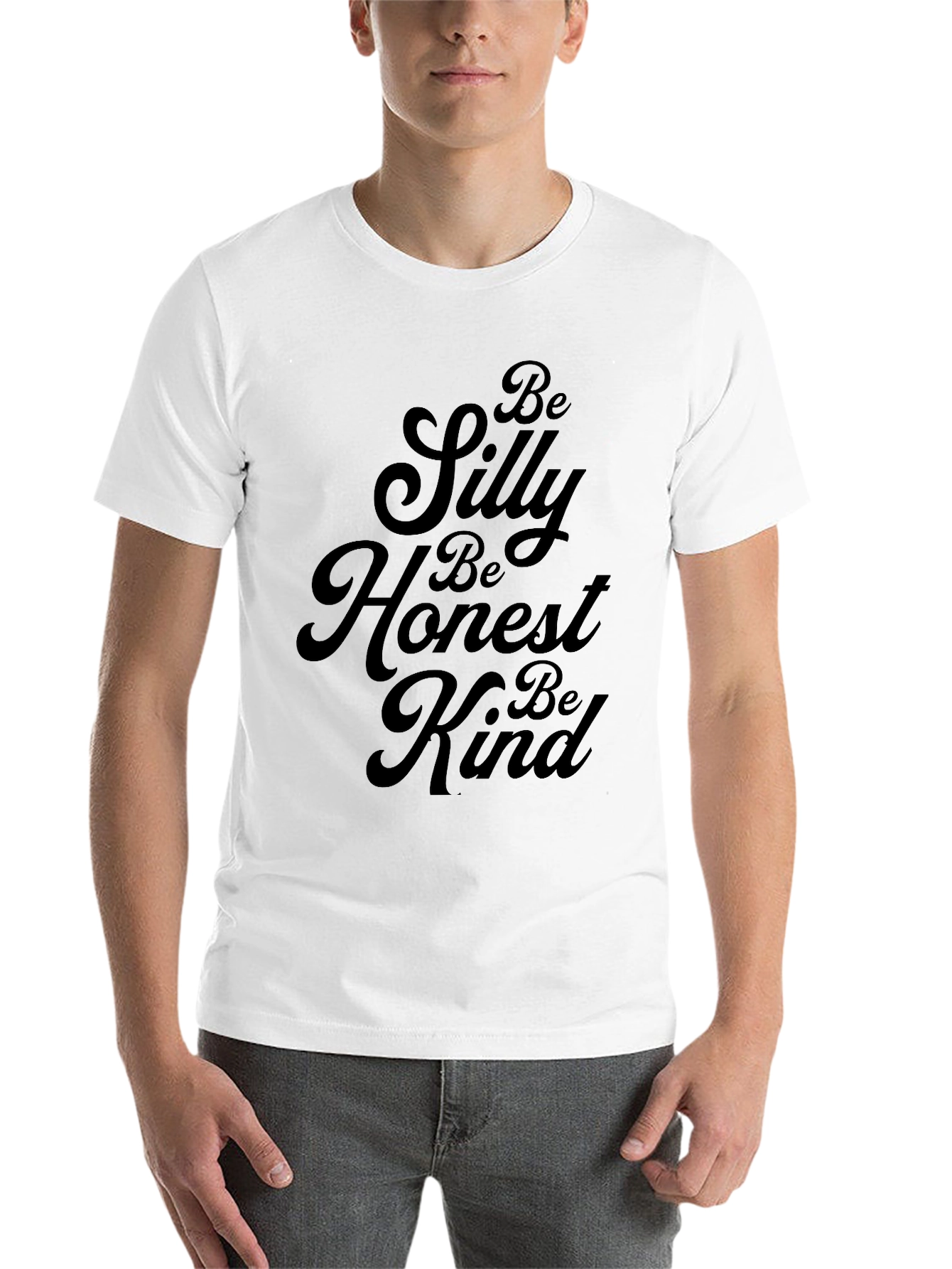 Black Be Silly, Honest, Kind Black T-Shirt view 14