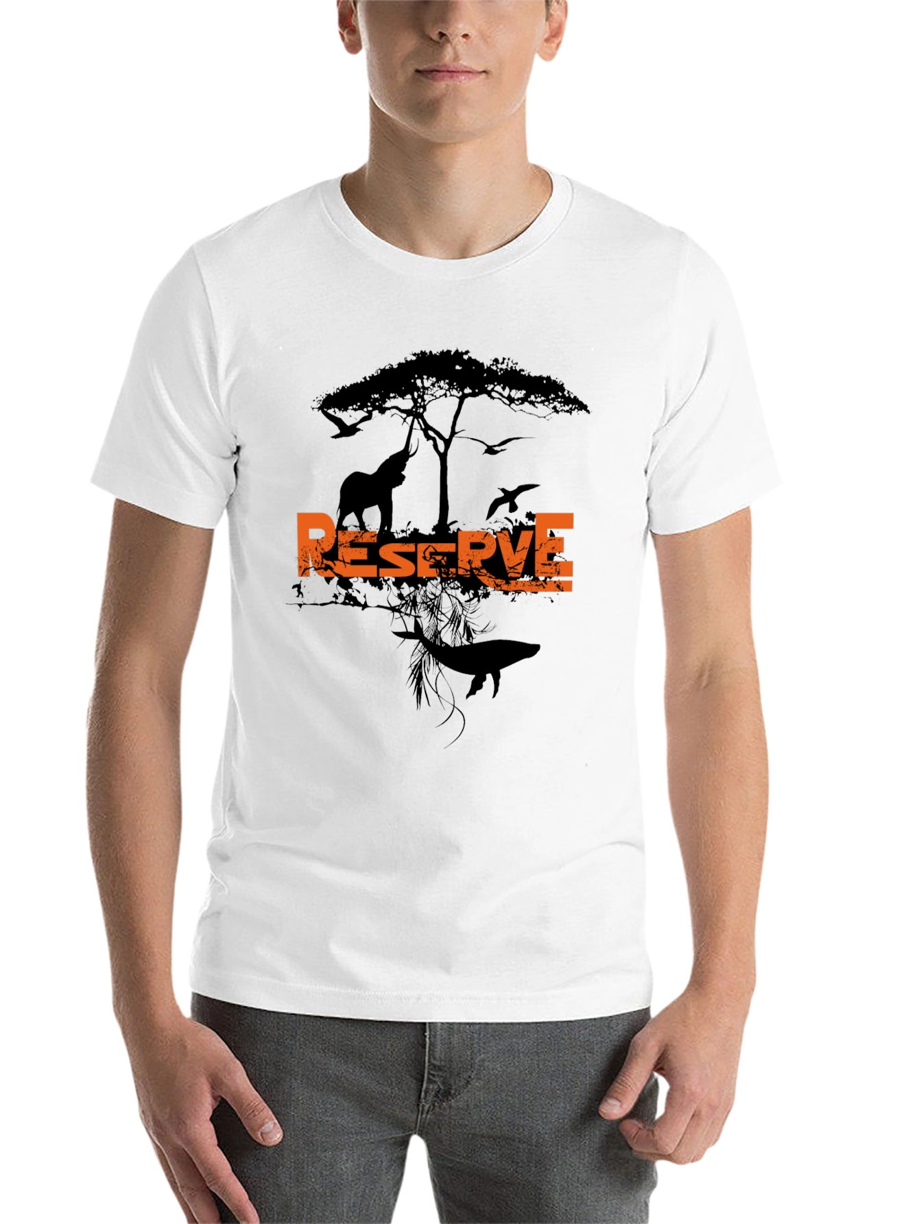 Black Wildlife Reserve Graphic Tee - Men's Black T-Shirt view 14
