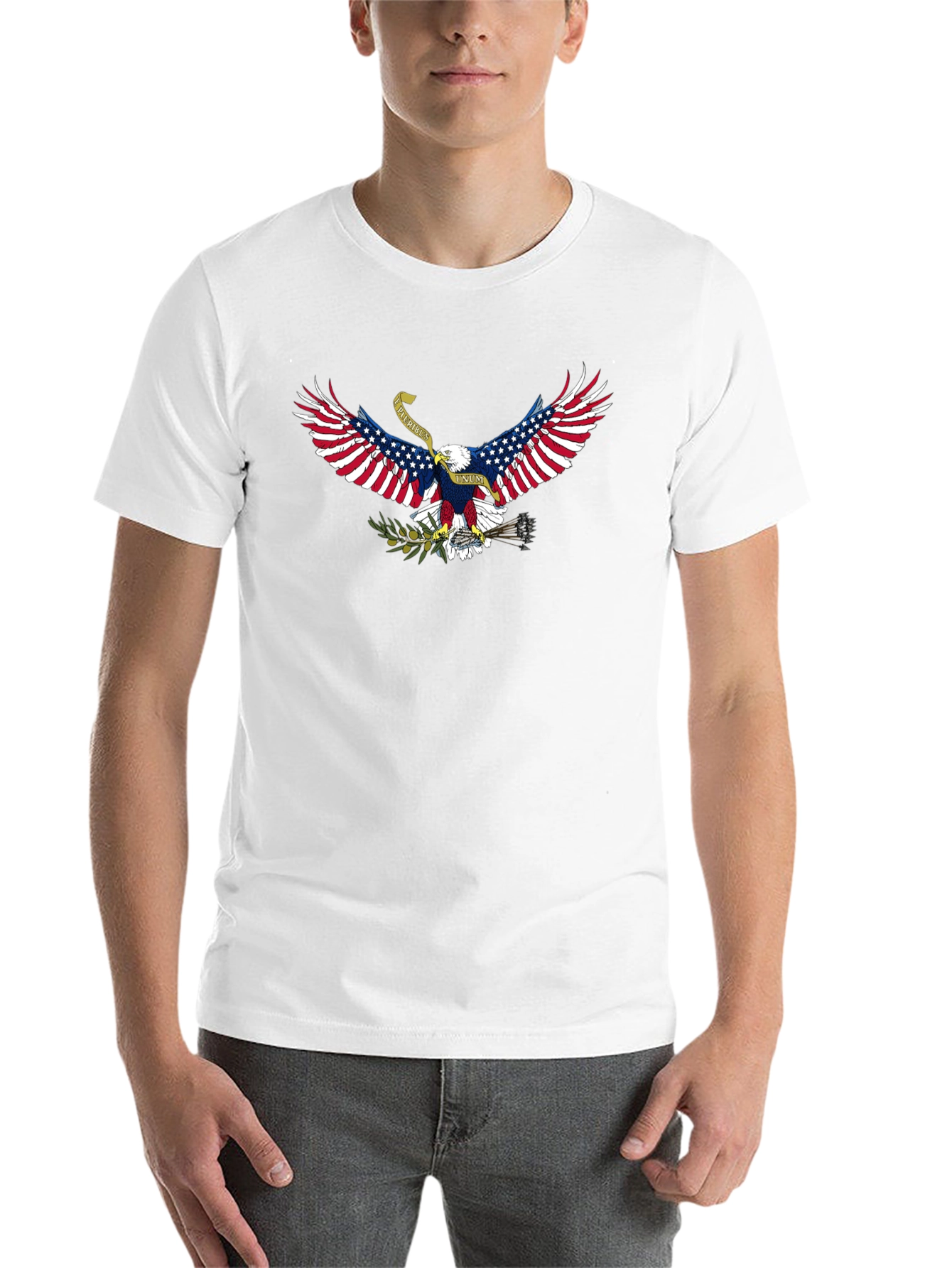 Black Patriotic Eagle Graphic T-Shirt view 14