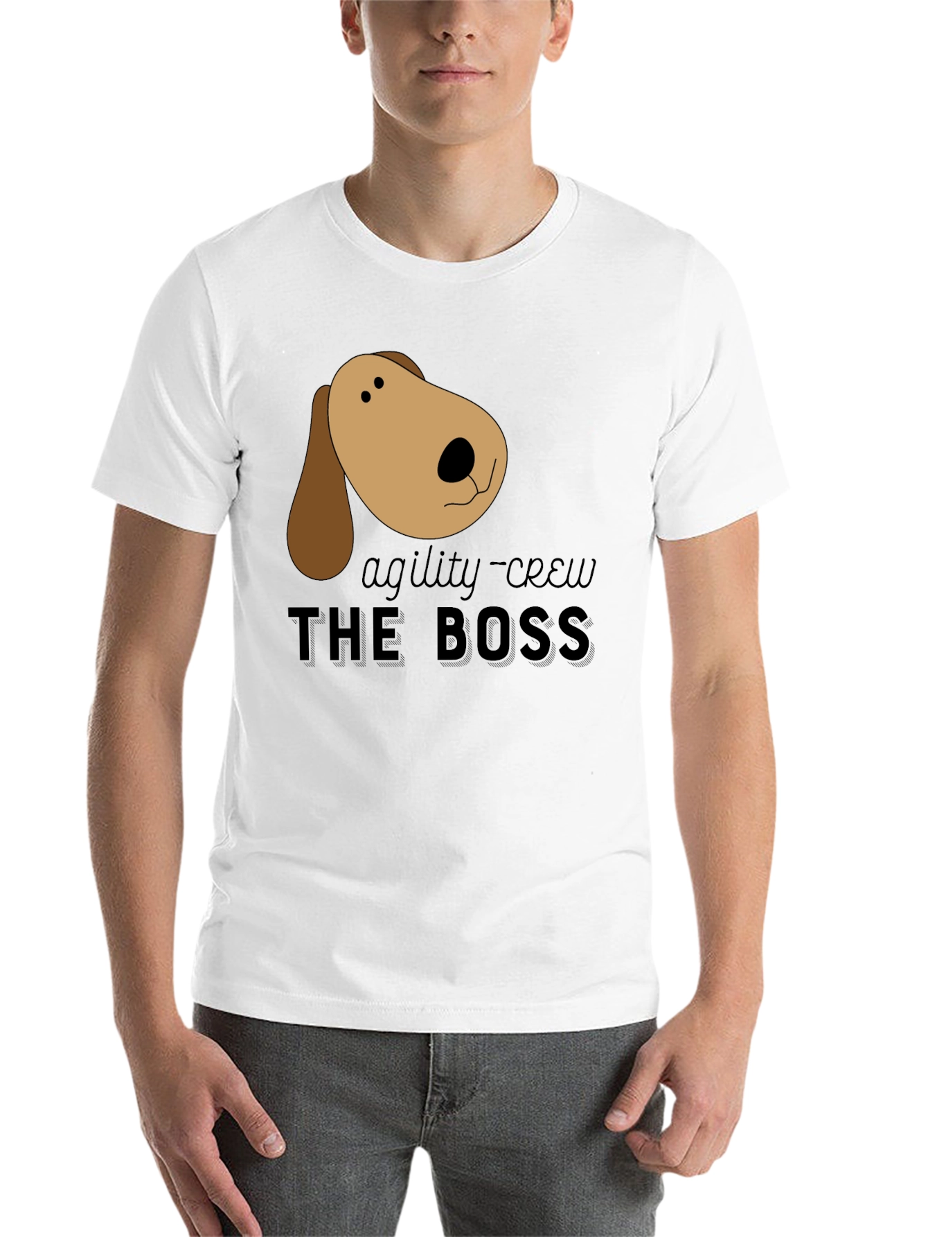 Black Agility Crew Dog Boss Black T-Shirt view 14